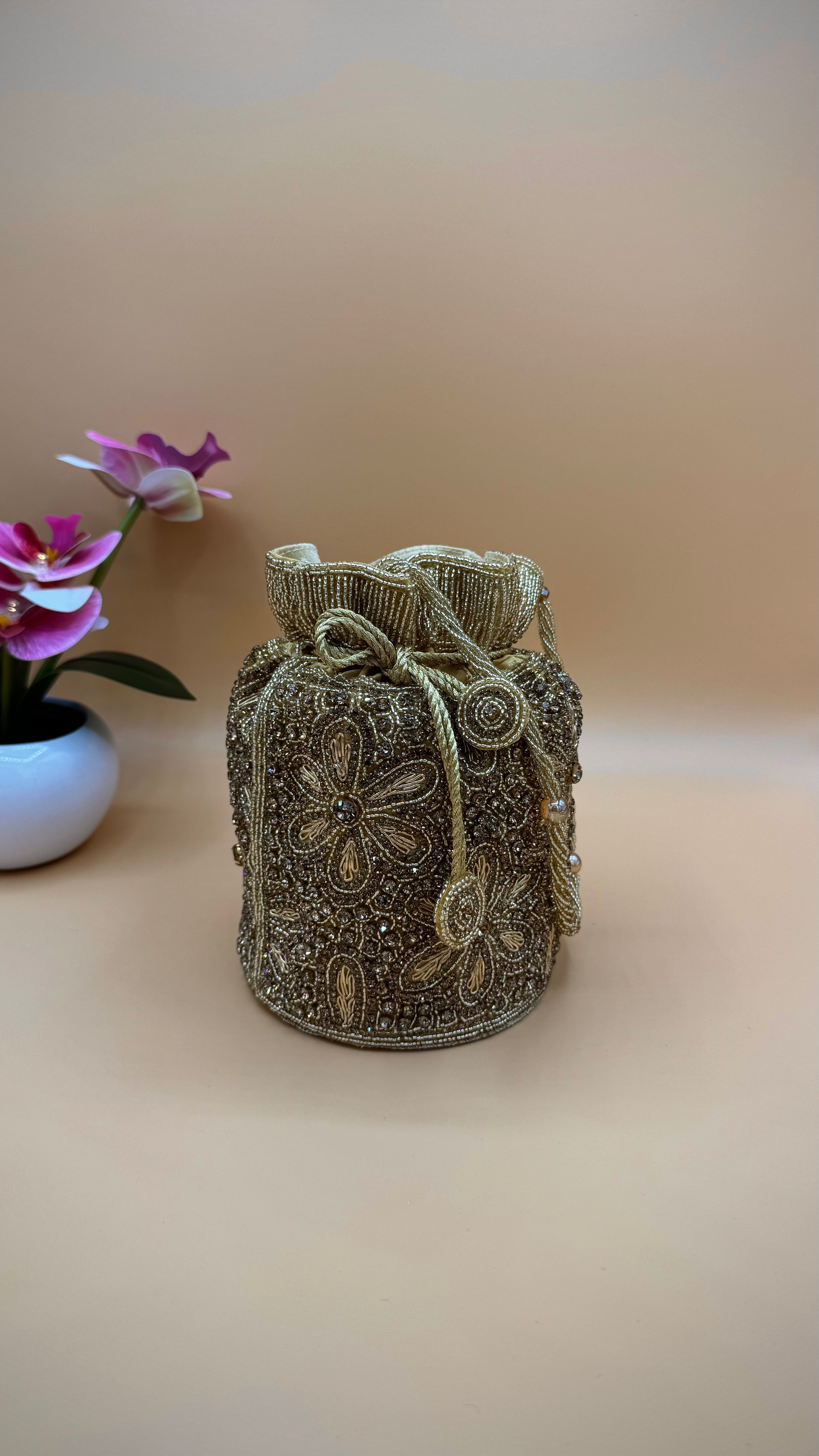 Floral & Sequin Potli Bag