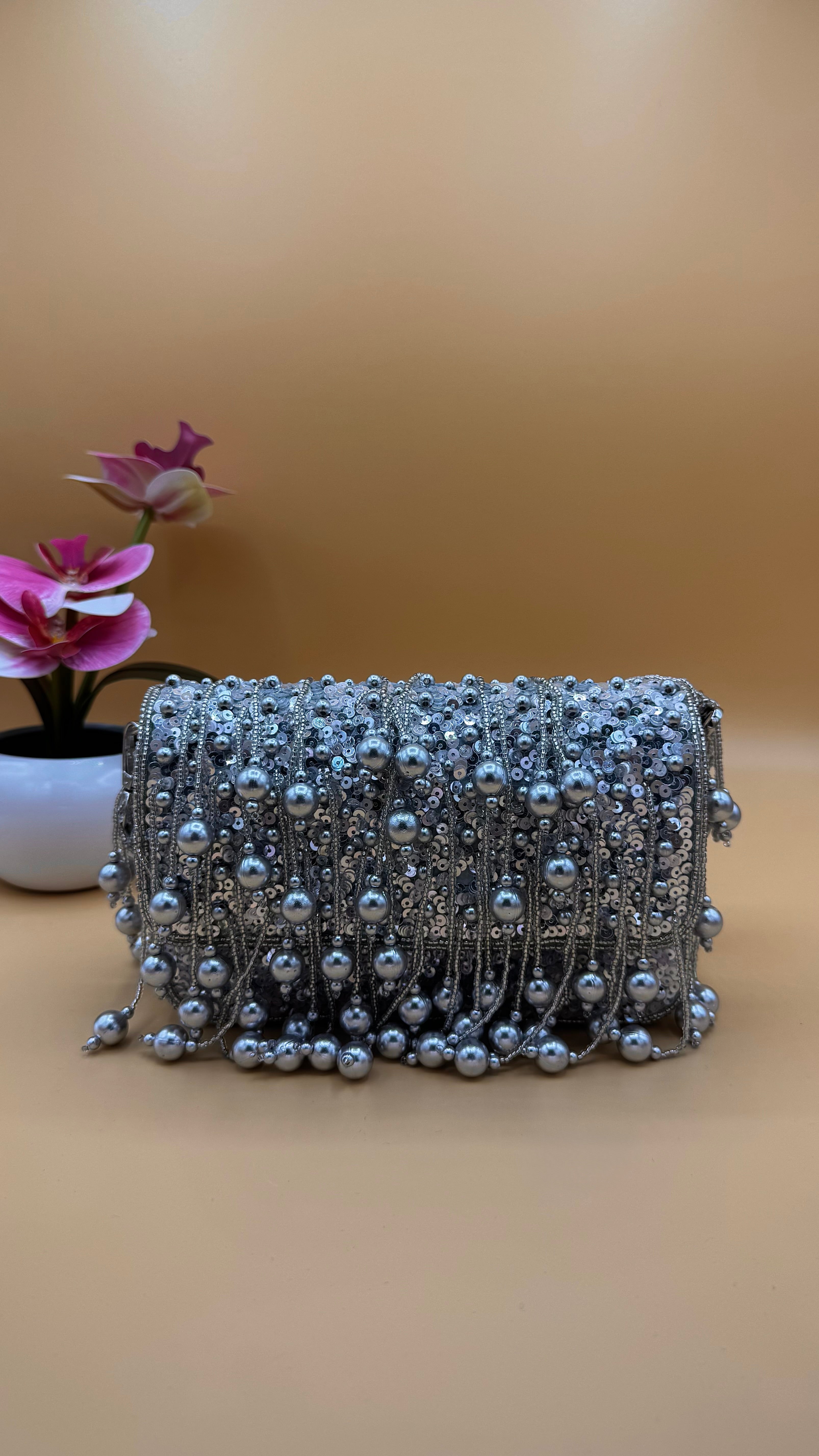 Zarin Bag – Metallic Silver
