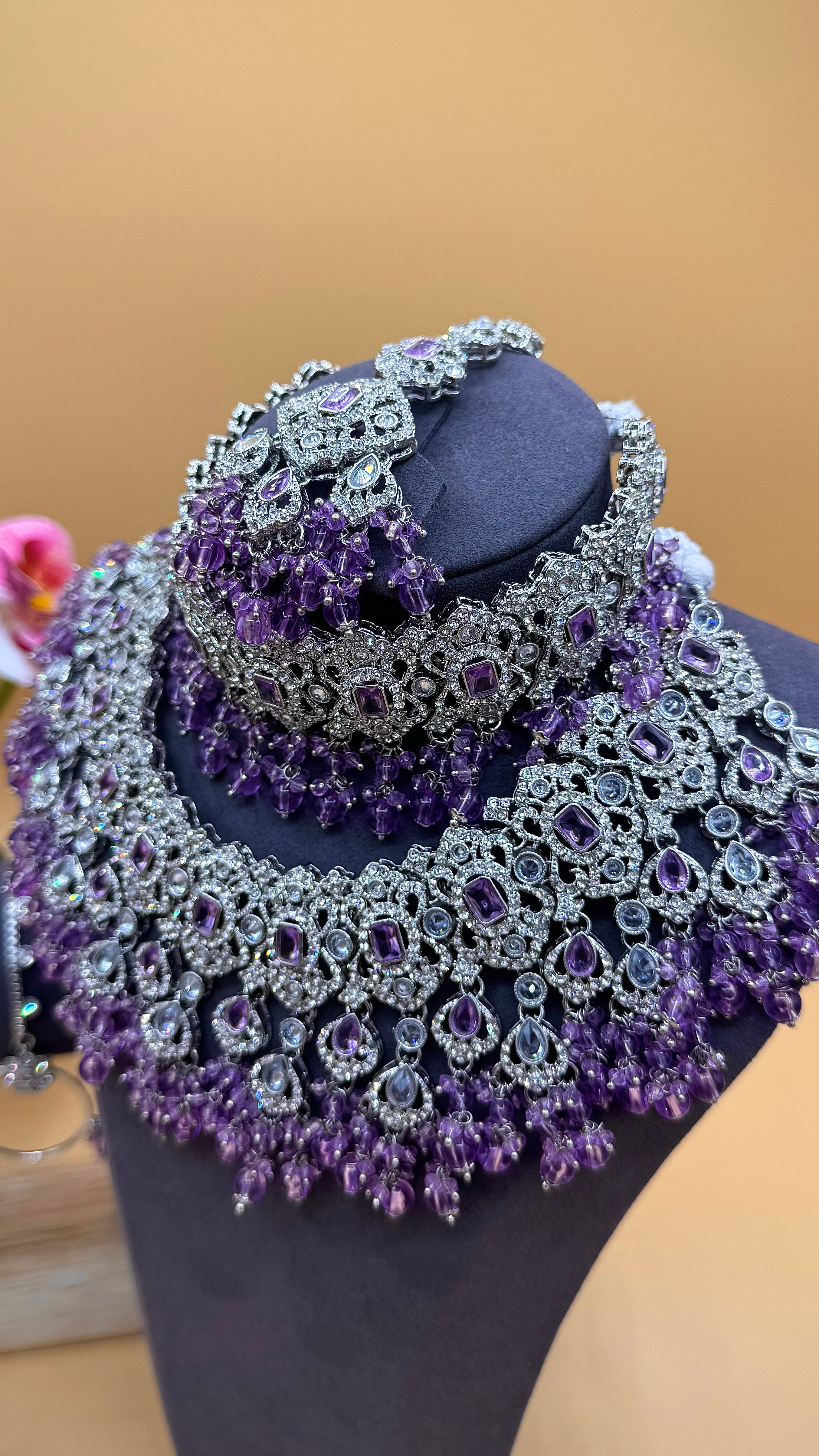Amethyst Royale Bridal Choker Set