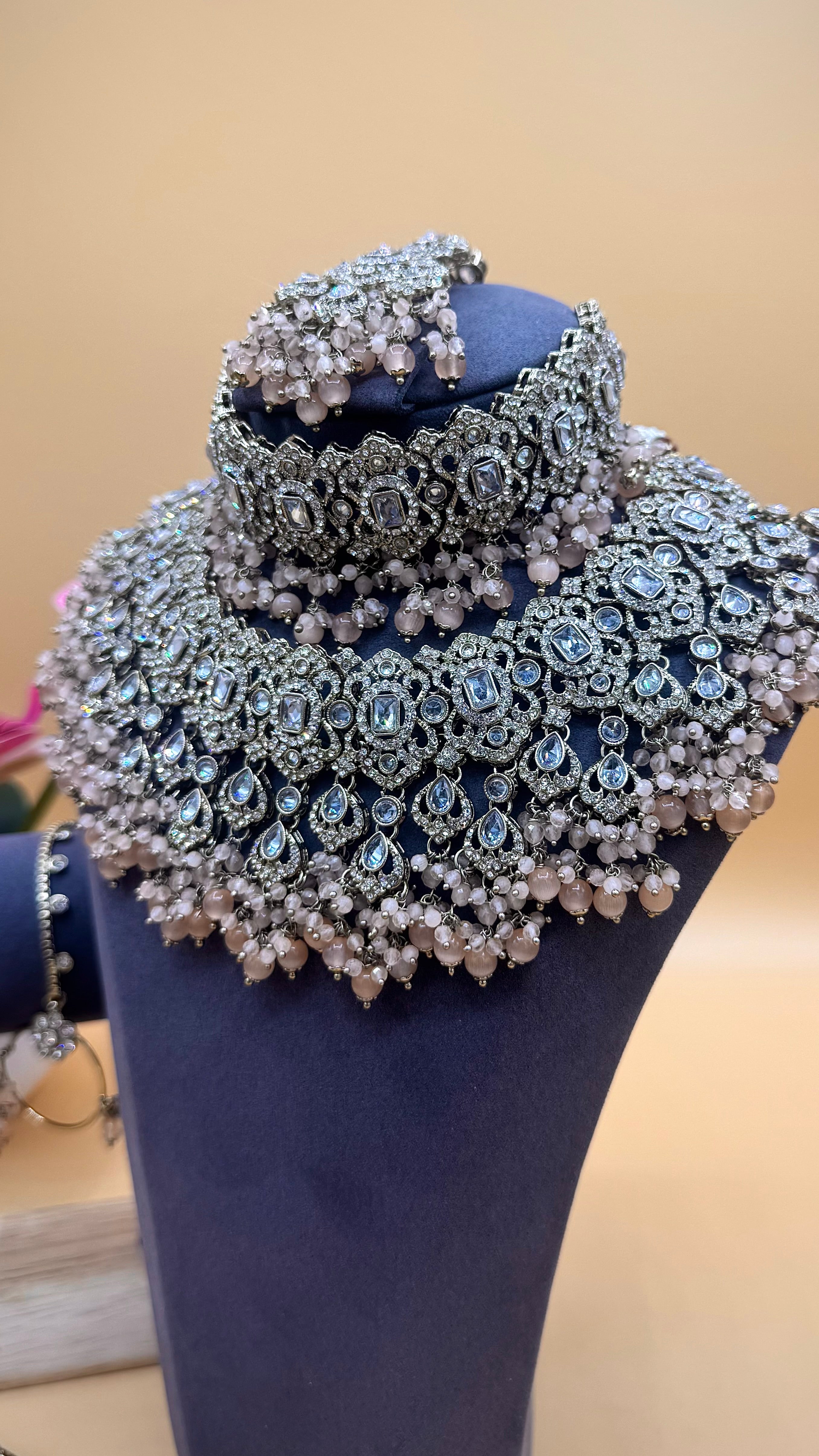 Champagne Glow Bridal Choker Set