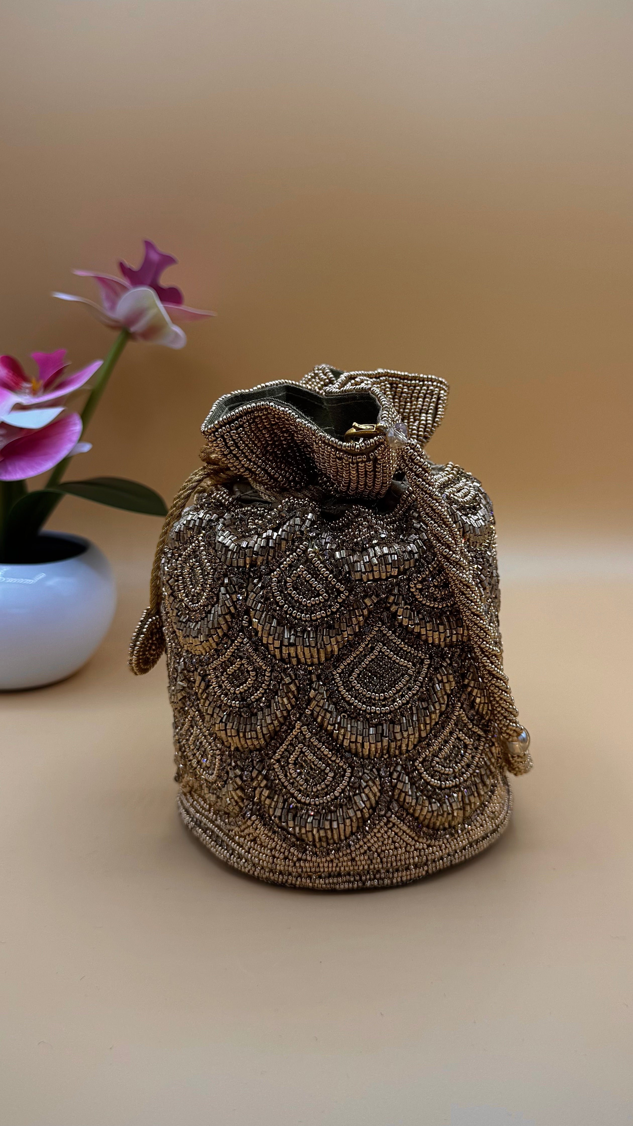 Golden Cascade Potli