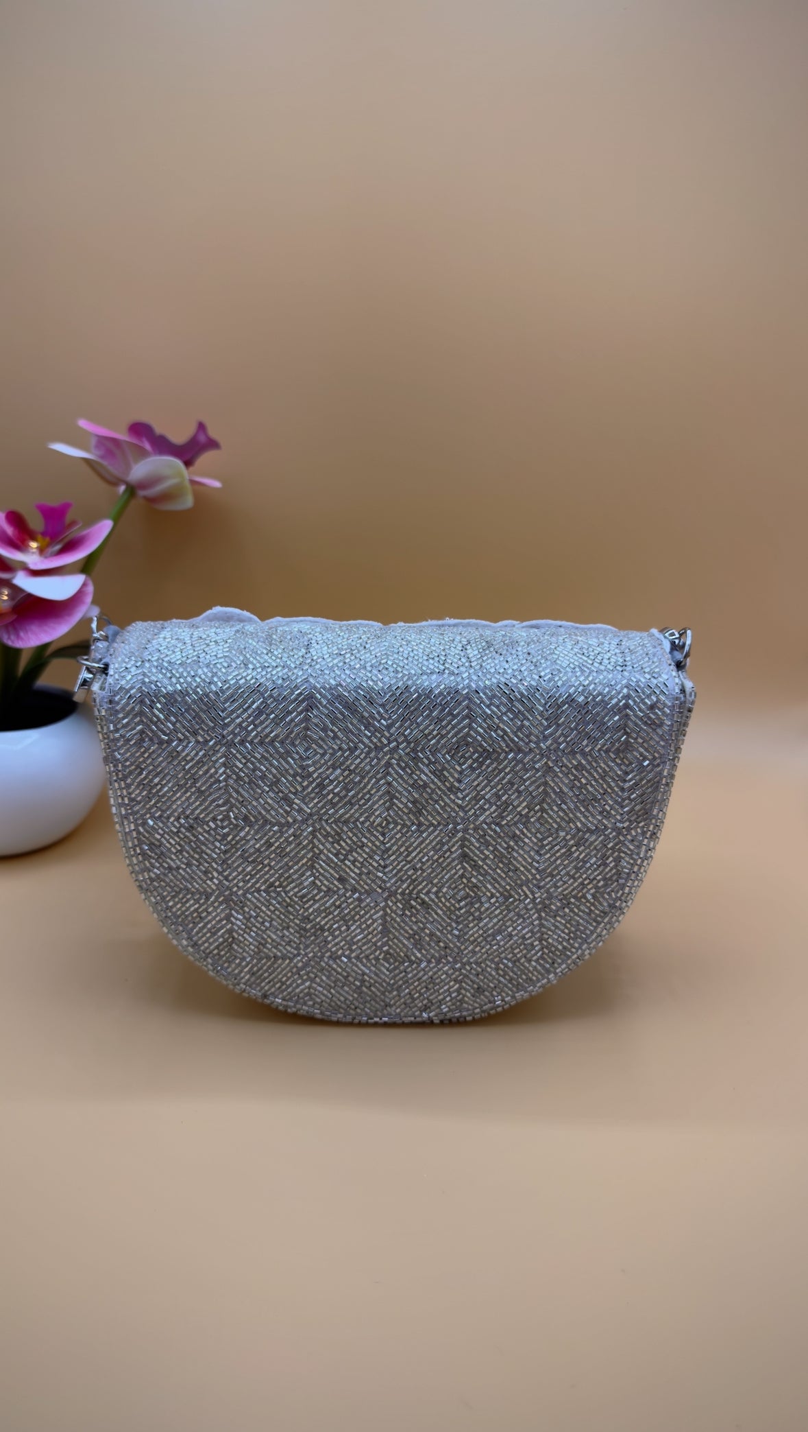 Lotus & Beaded Detail Bag