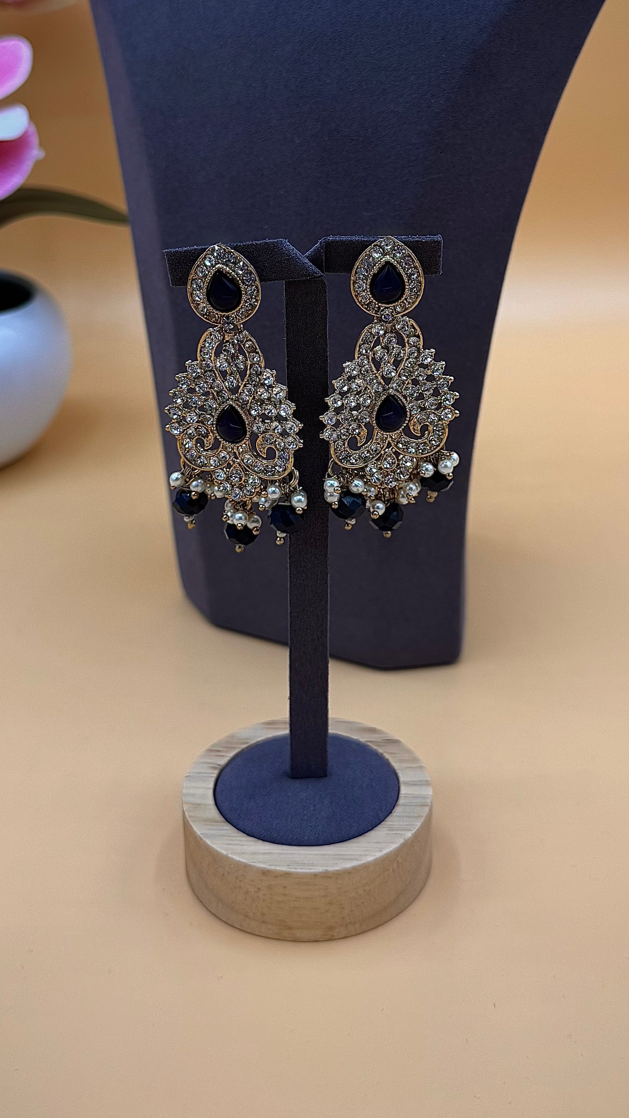 Ameera Necklace Set – midnight blue