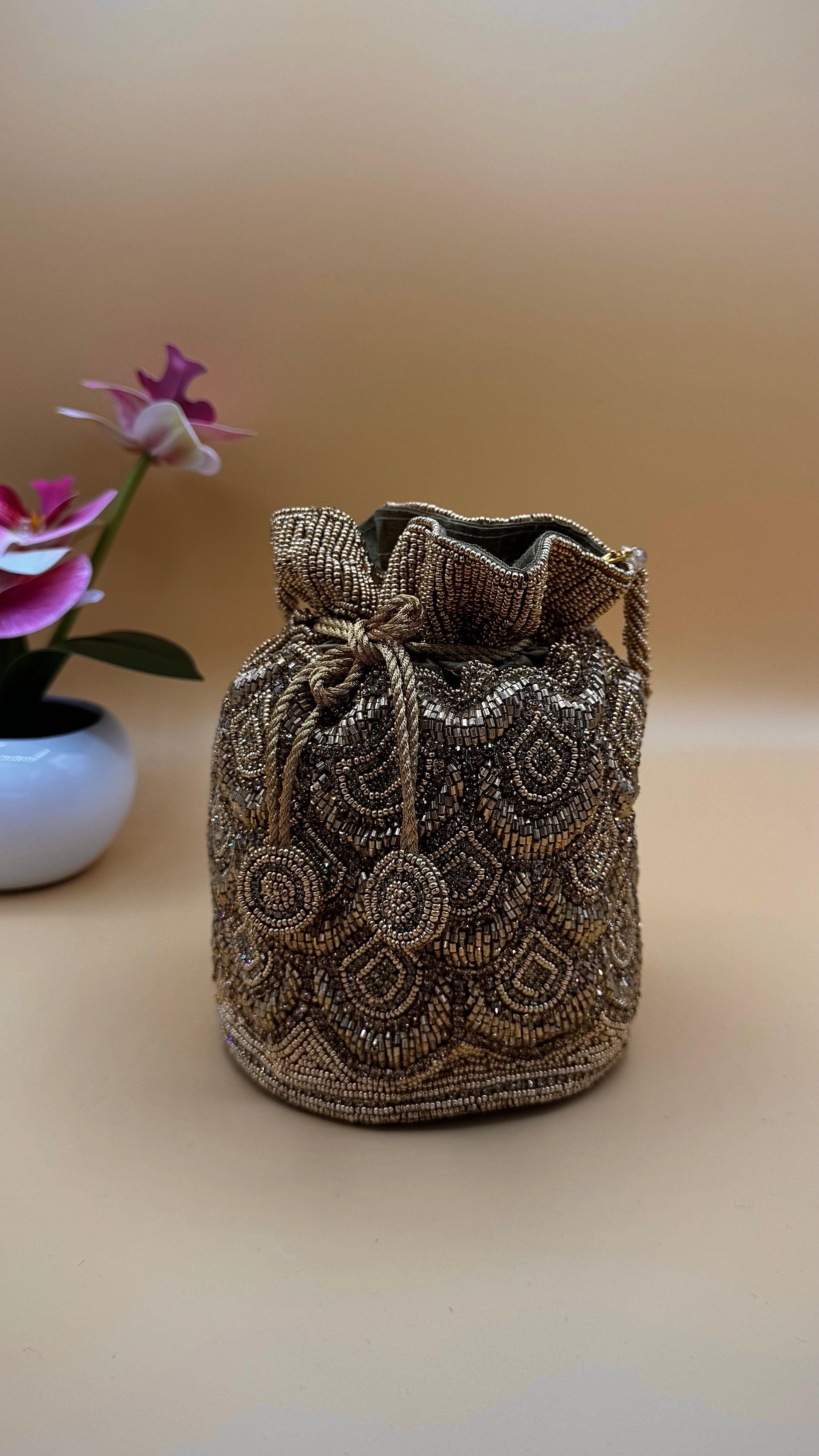 Golden Cascade Potli