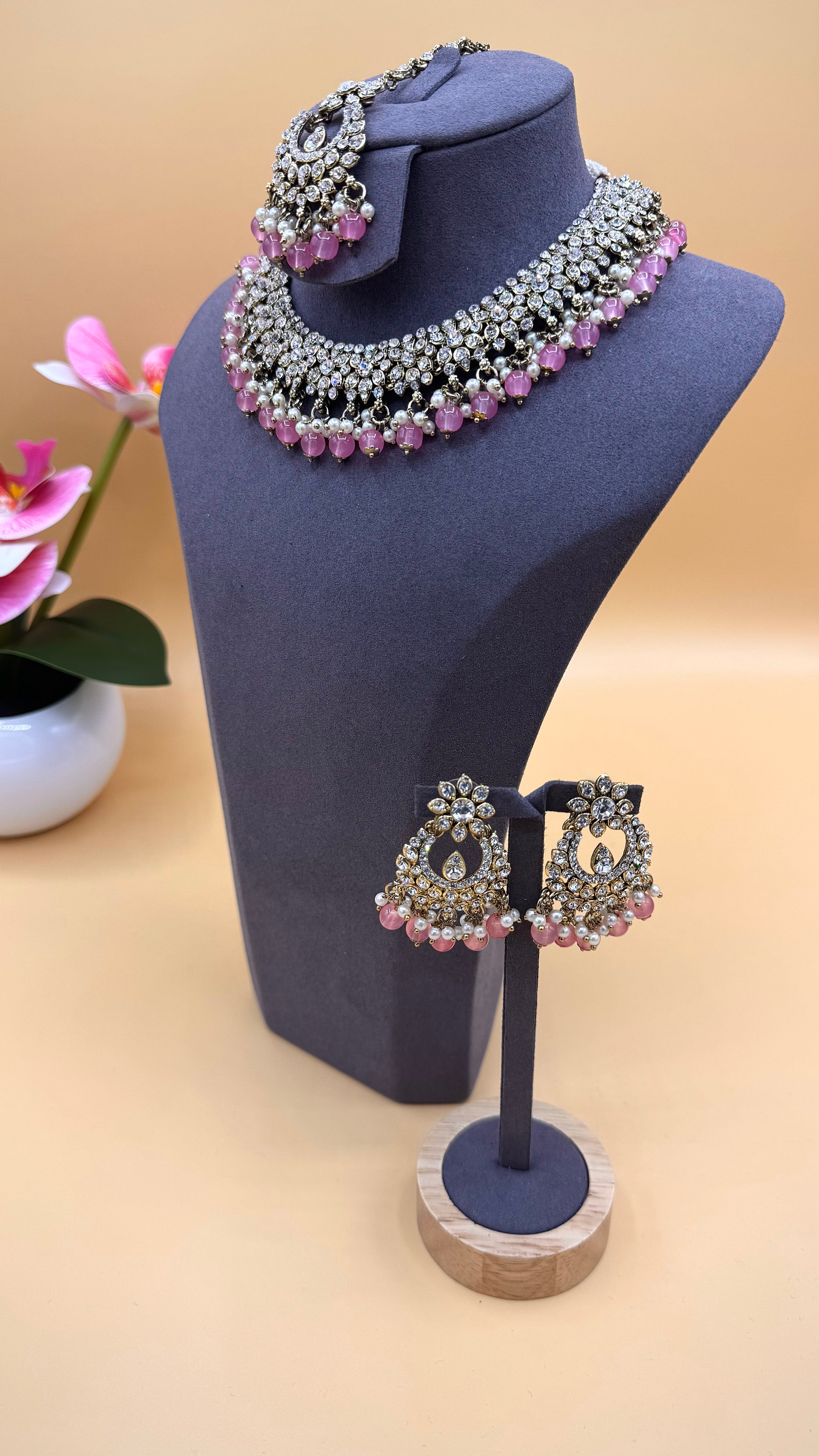 Pink Zoya Necklace Set