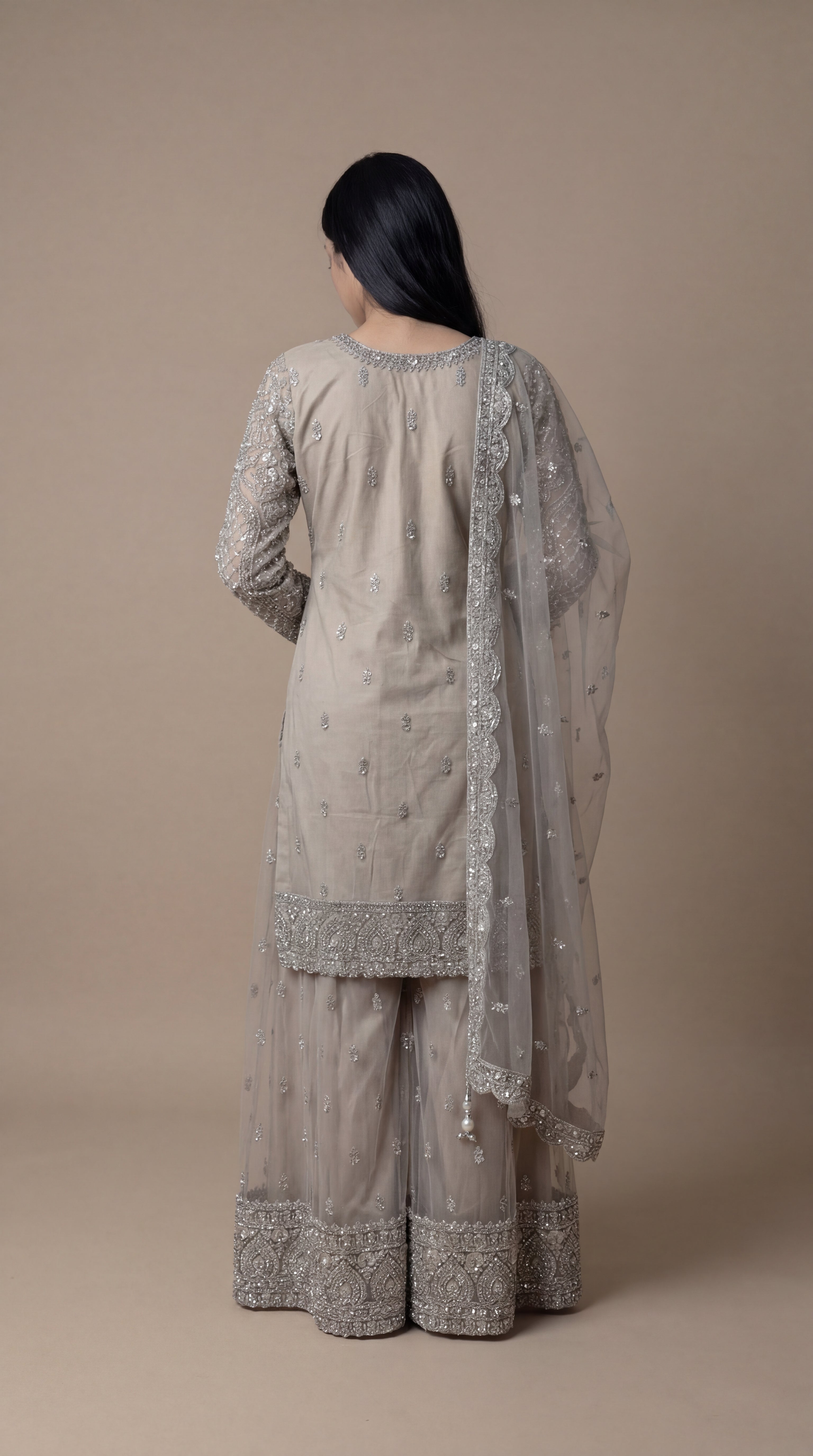 Zilveren Zarmina Sharara set