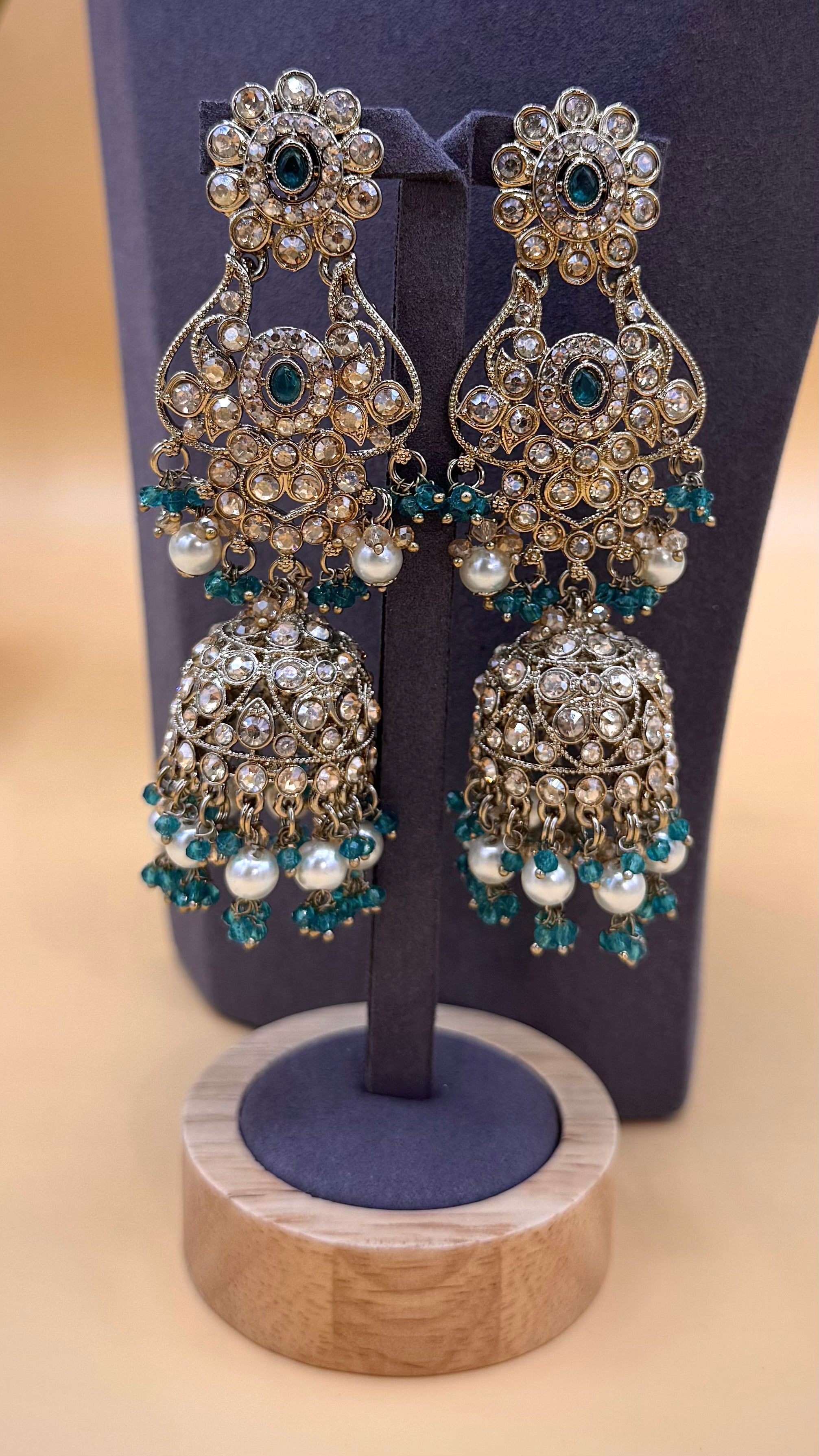 Teal Jahanara Necklace Set