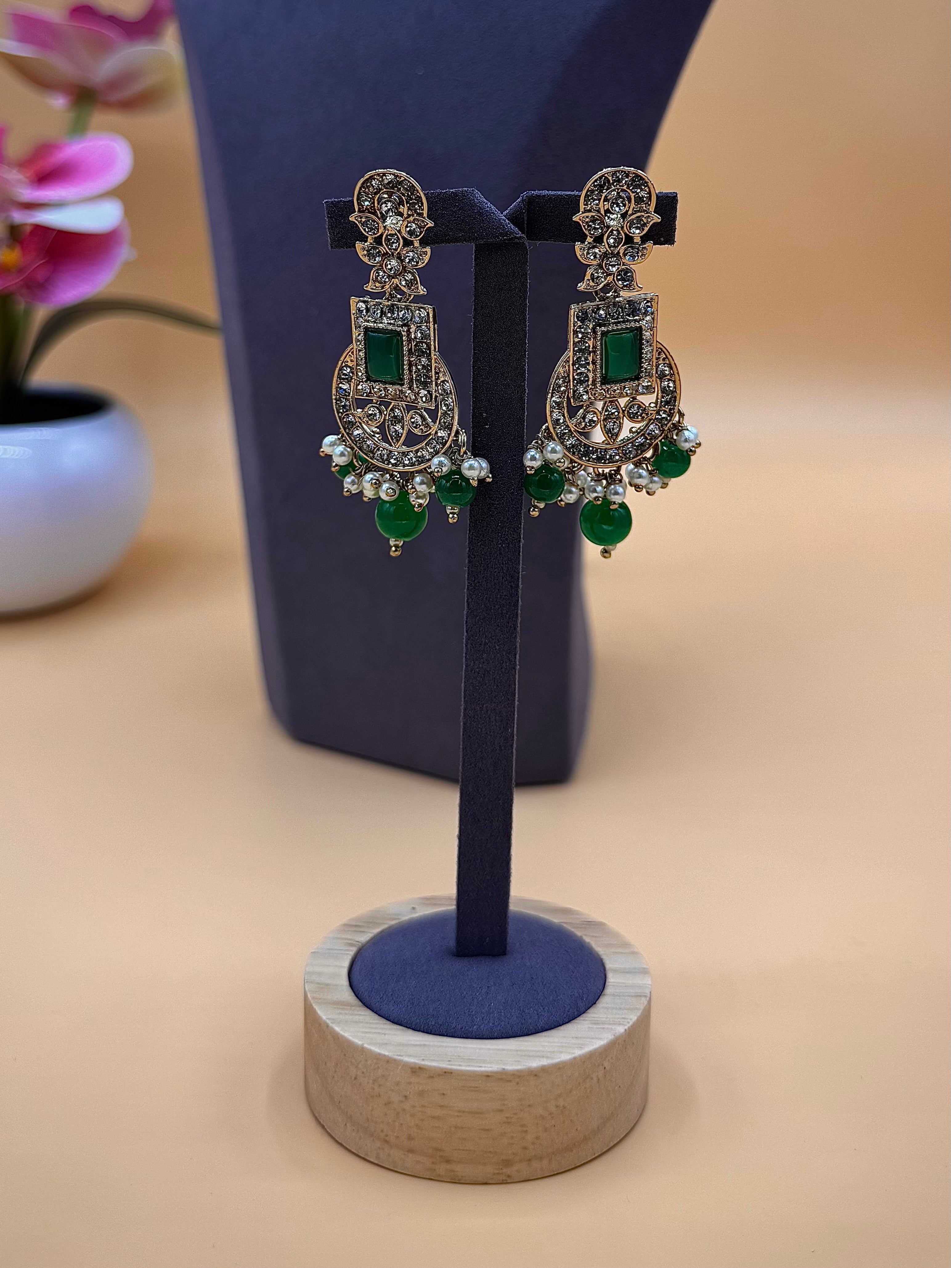 Zoya Necklace Set – Emerald Green