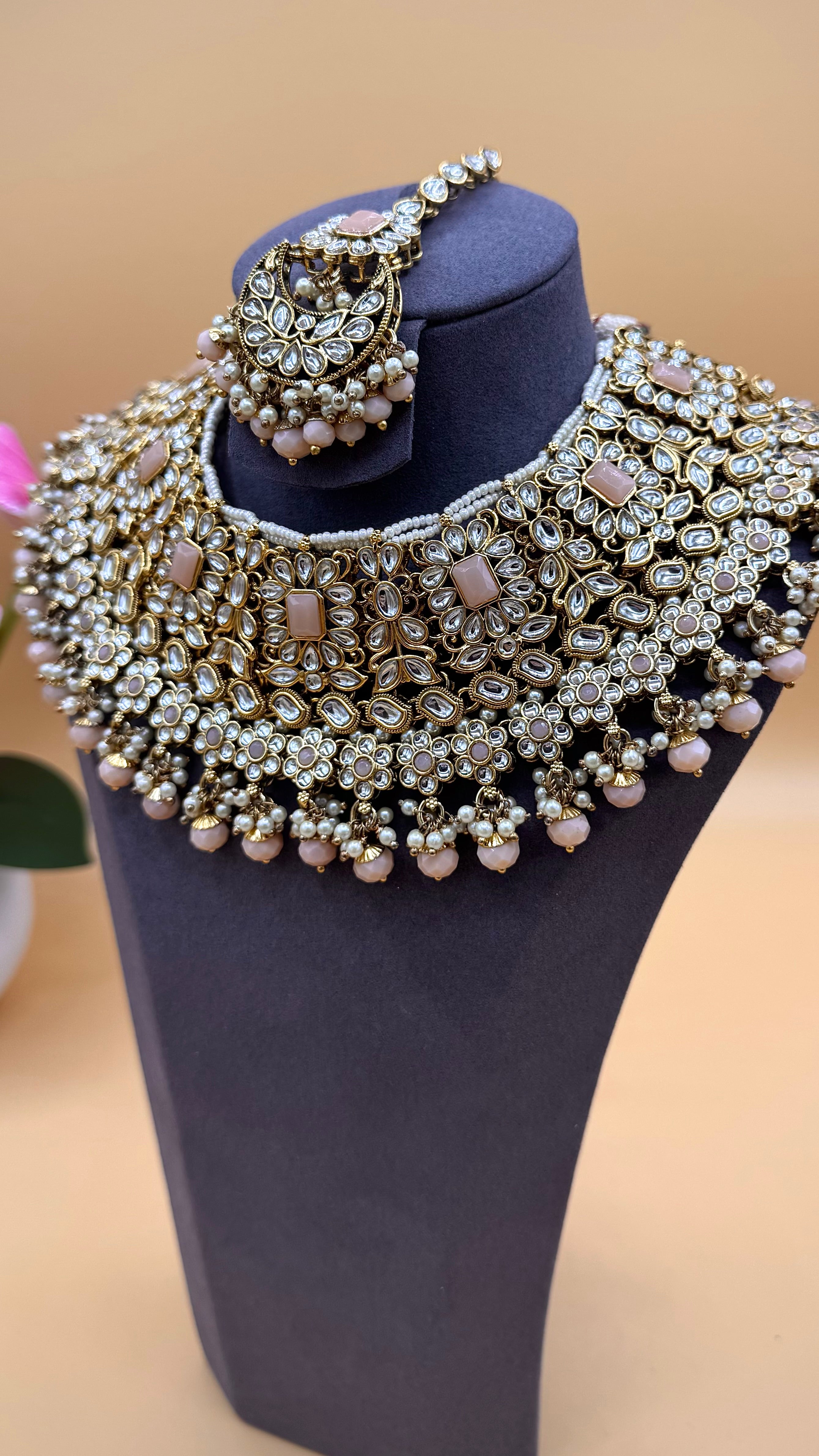 Blush Gold Necklace Set