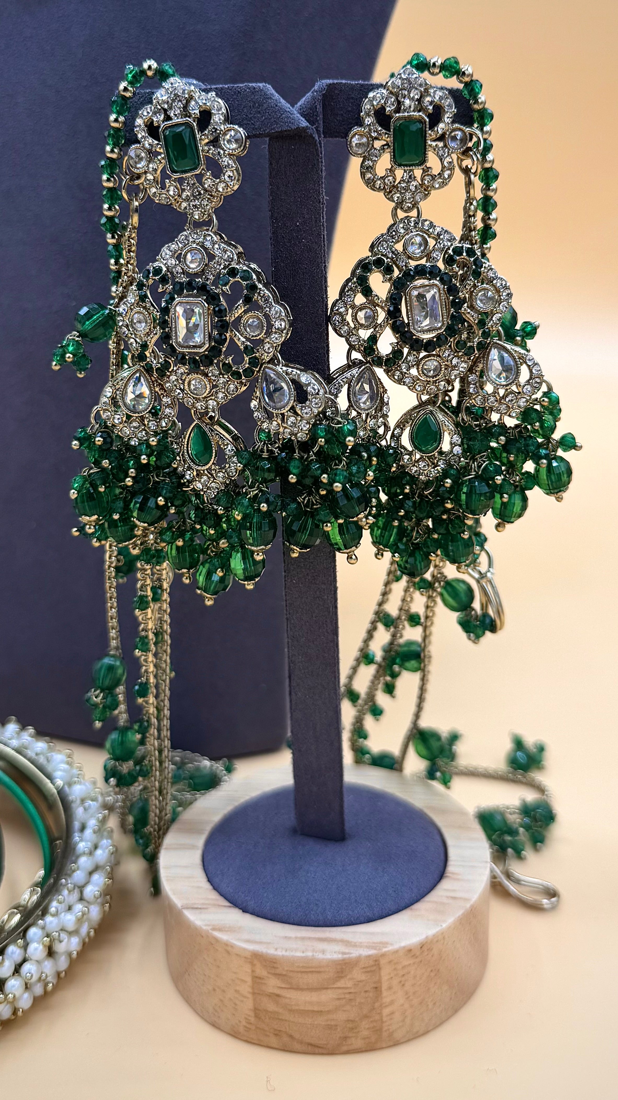 Emerald Noor Bridal CHOKER Set - green