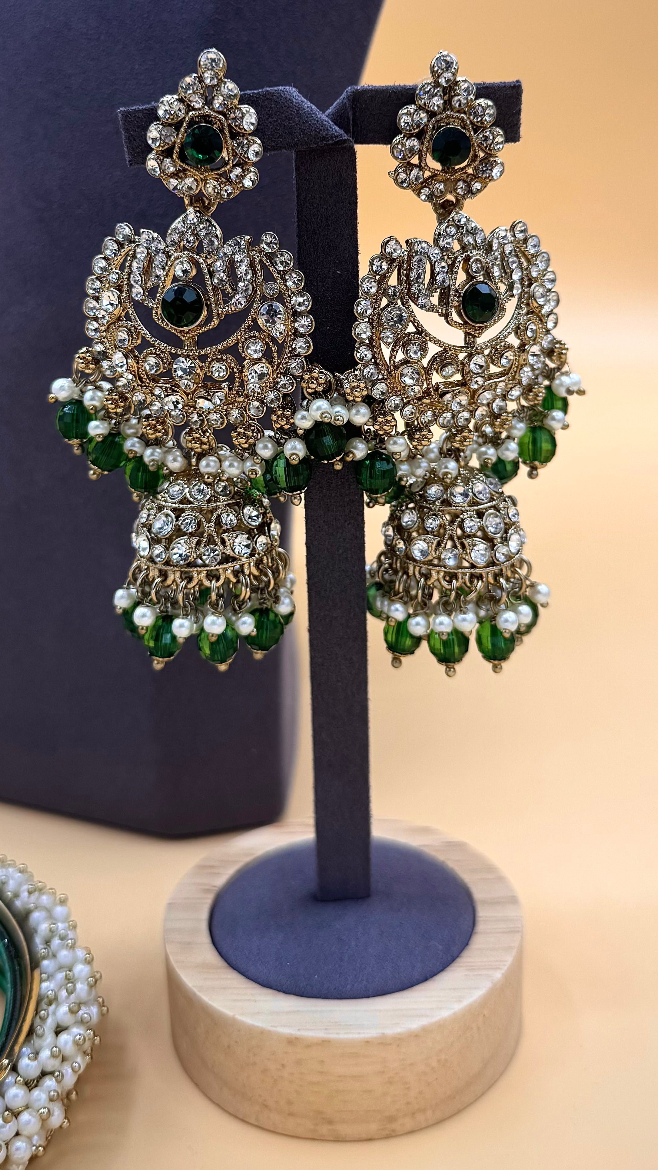 Zarina Royal Bridal Choker Set - Green