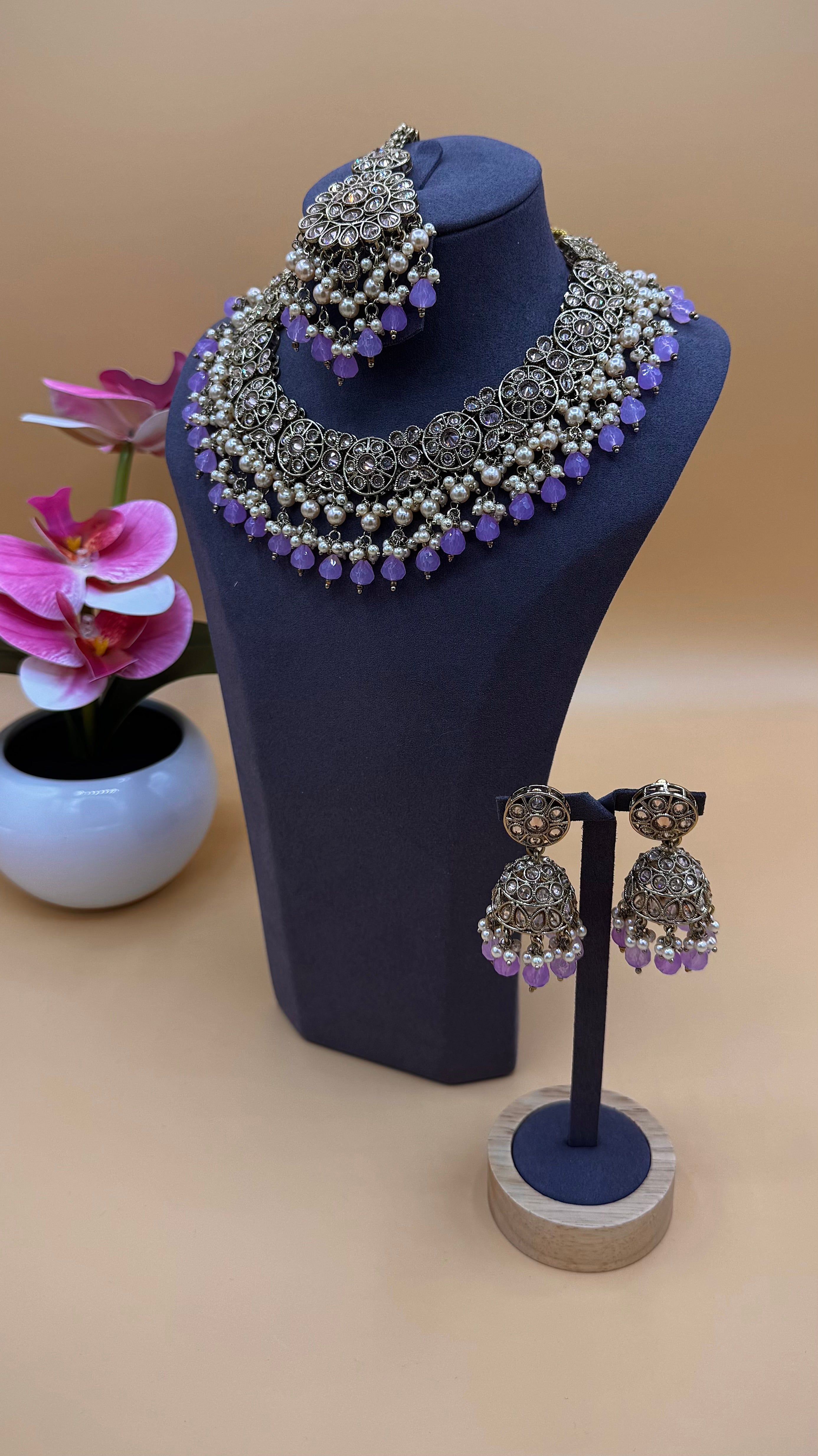 Aurora Necklace Set – Purple