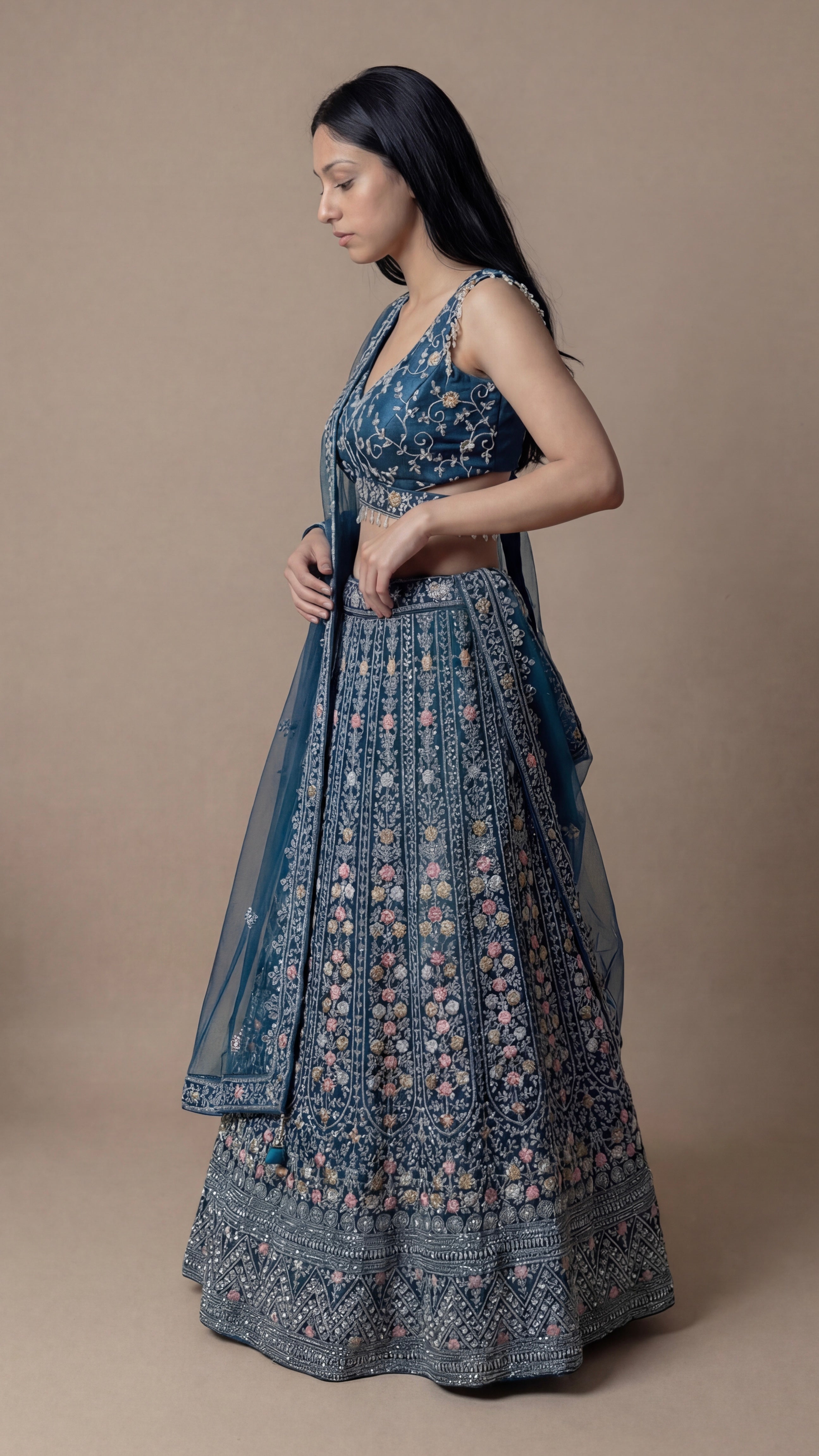 Teal Noorika Lehenga Set