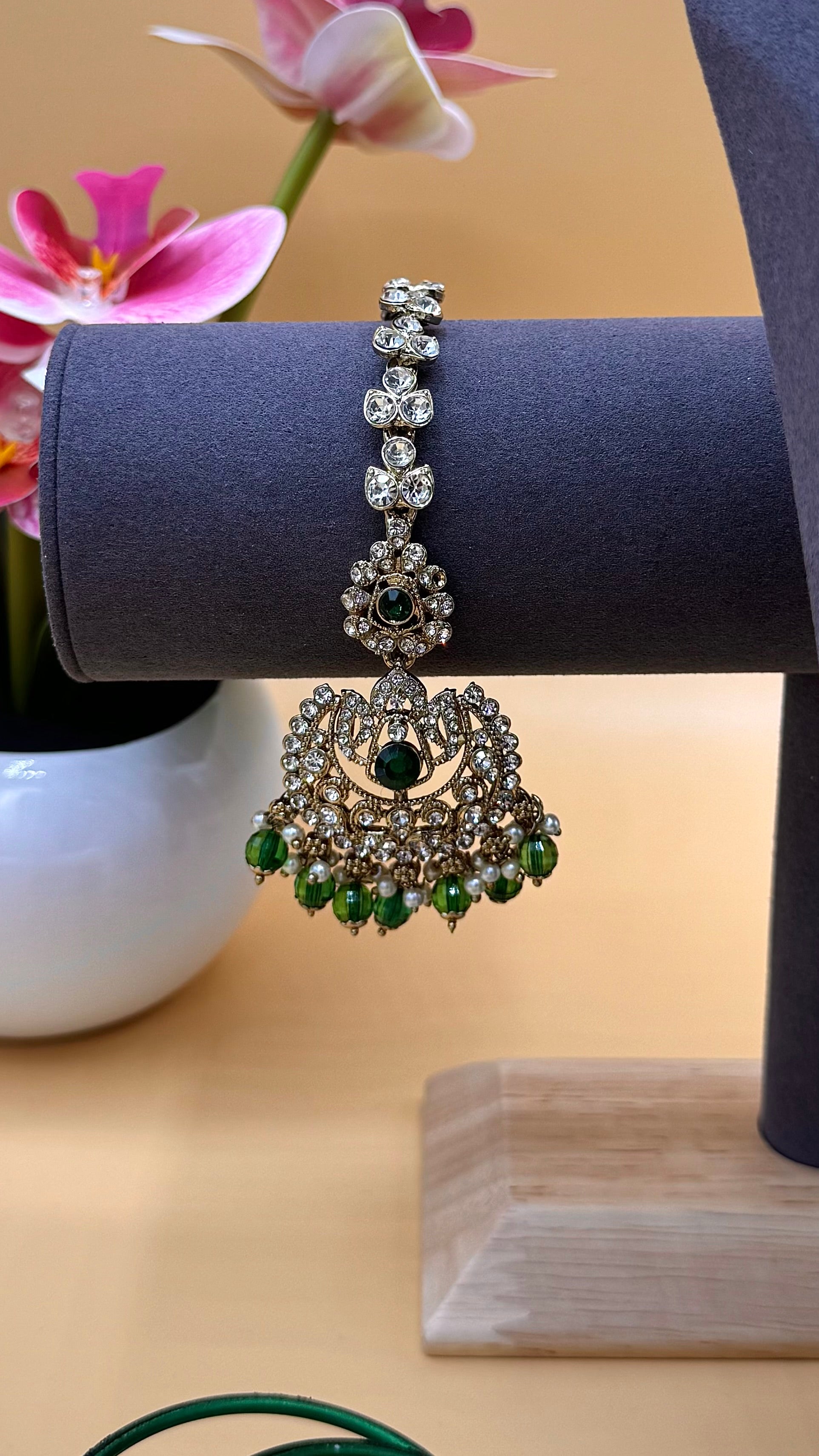 Zarina Royal Bridal Choker Set - Green