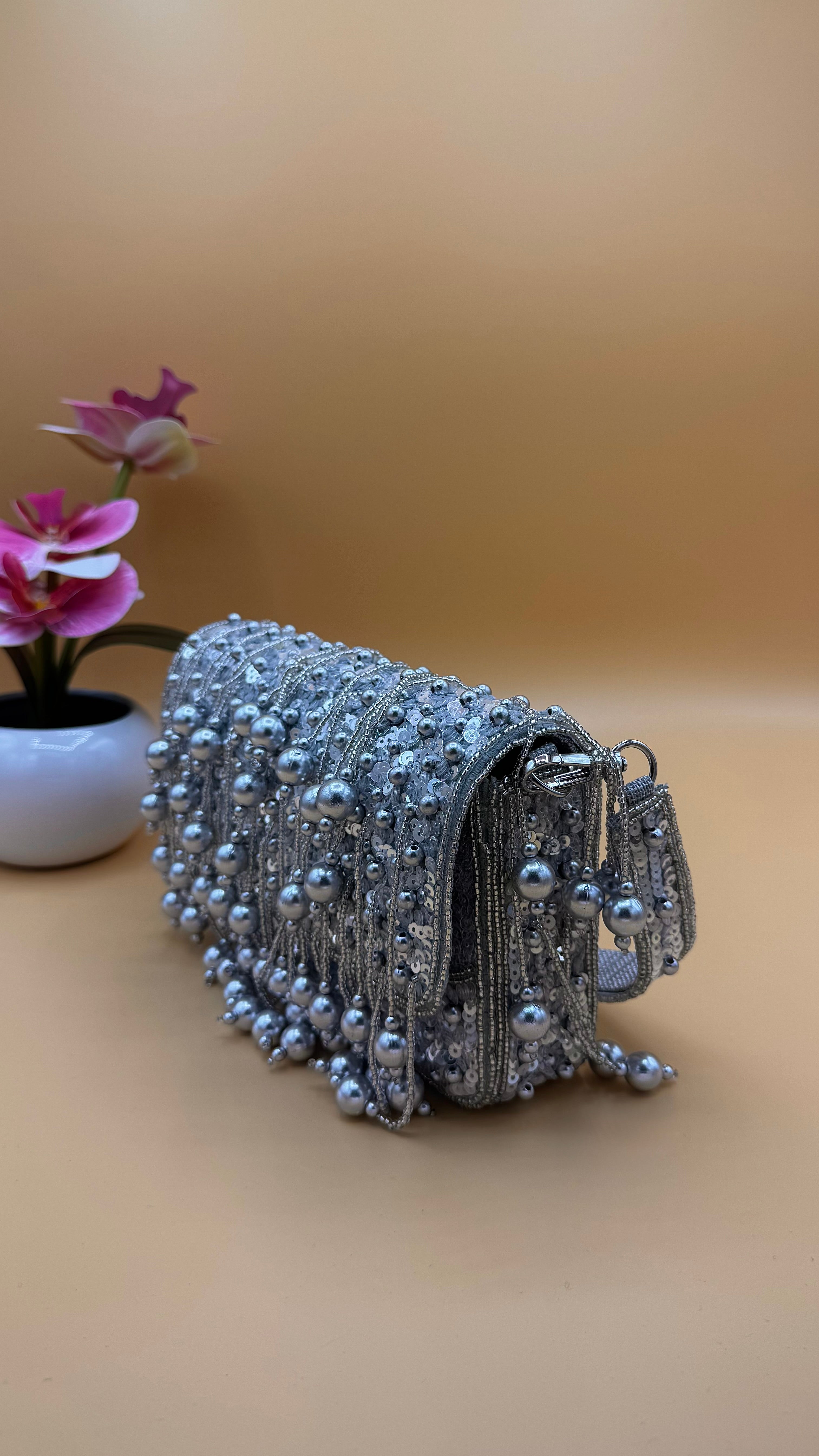 Zarin Bag – Metallic Silver