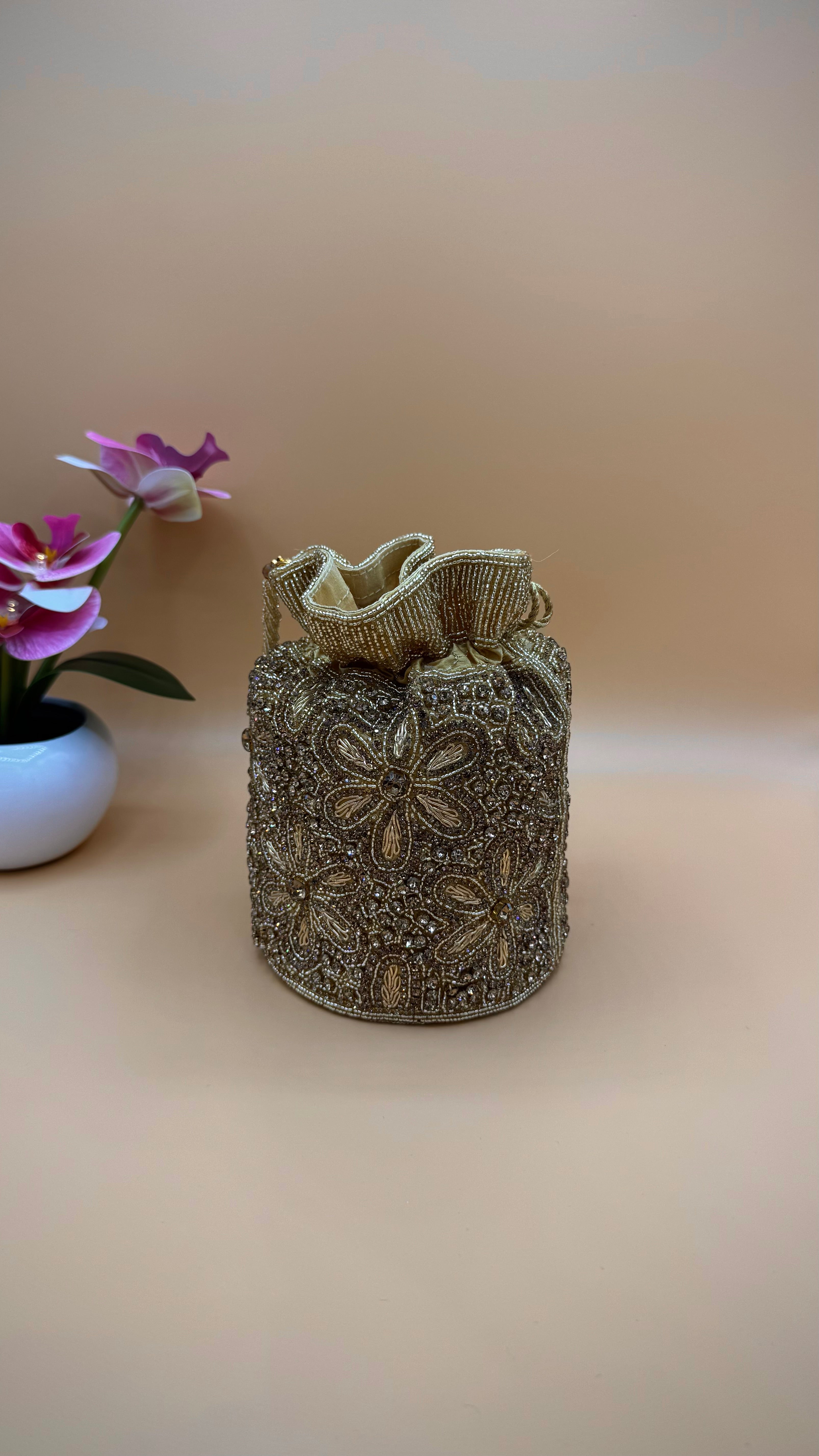 Floral & Sequin Potli Bag