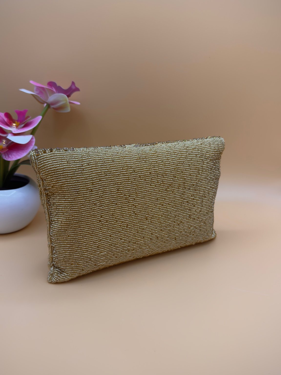 Tas met bloemen- en spiegelpailletten