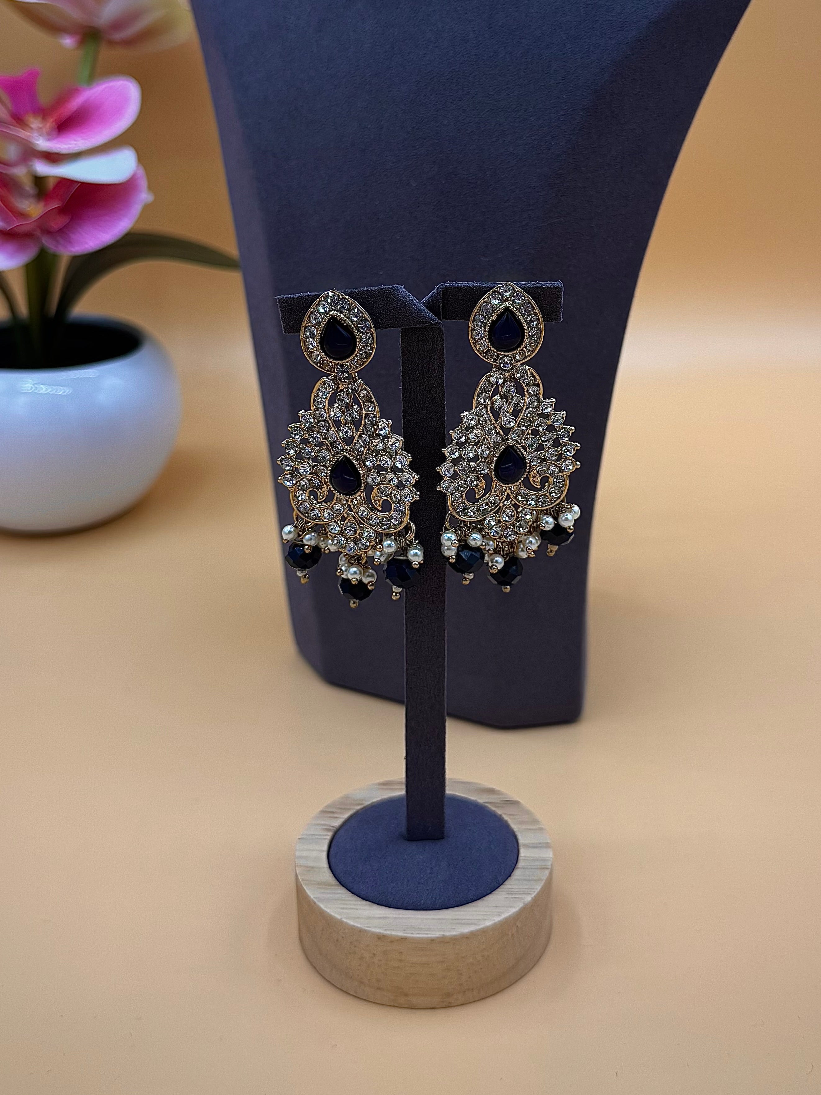 Meher Necklace Set – Midnight Blue