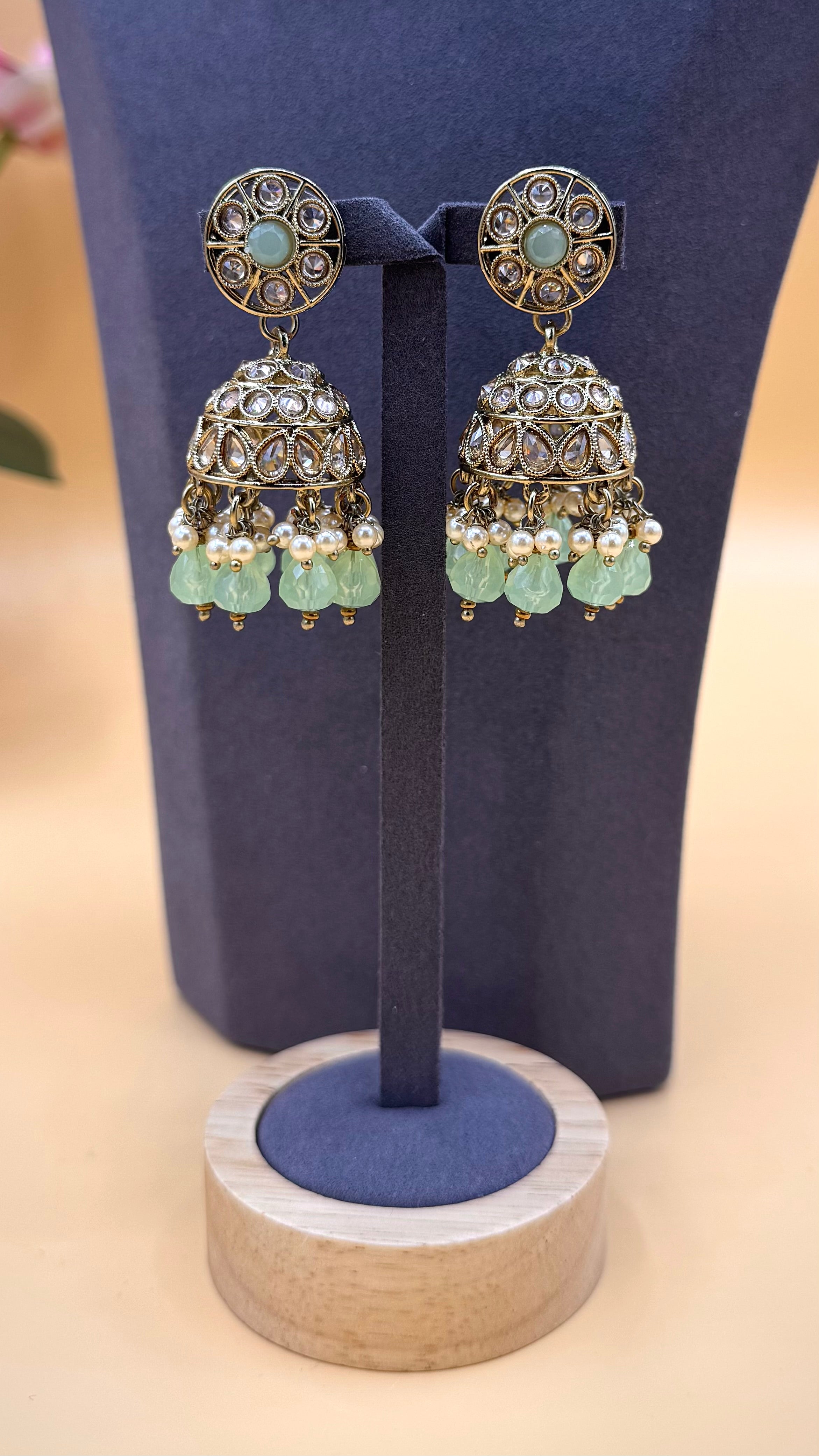 Aqua Pearl Necklace Set