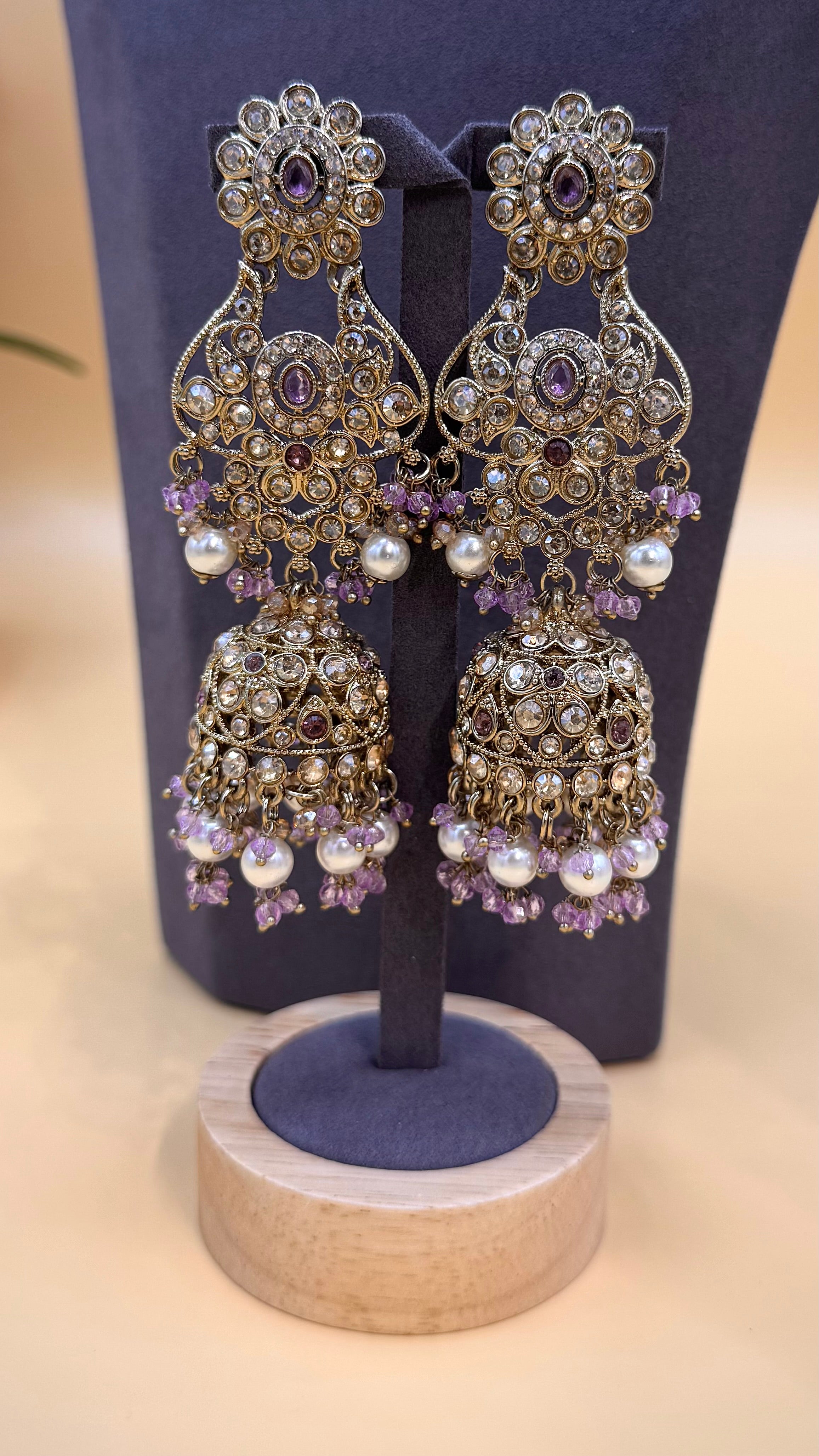 Lavender Pearl Necklace Set