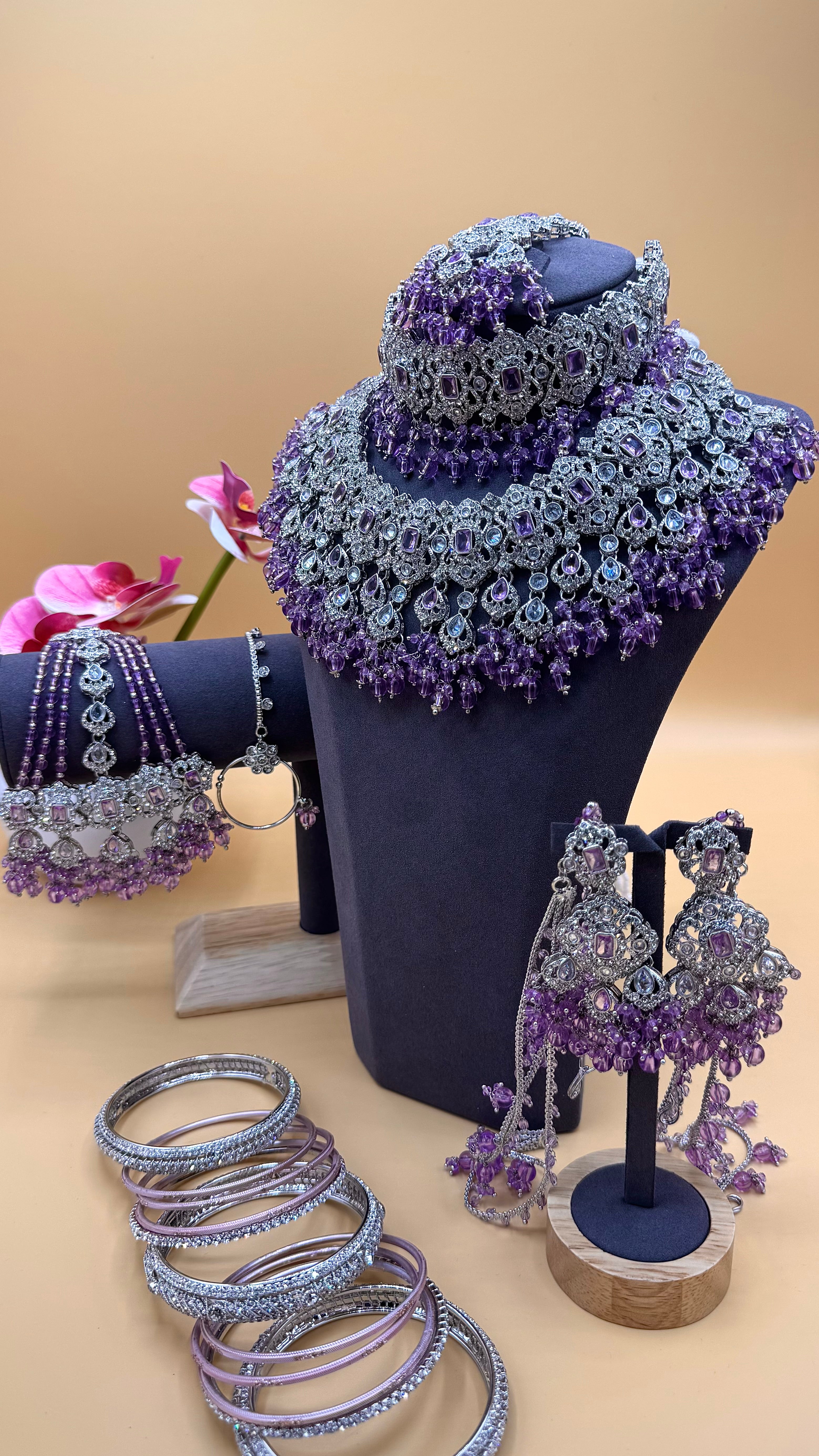 Amethyst Royale Bridal Choker Set