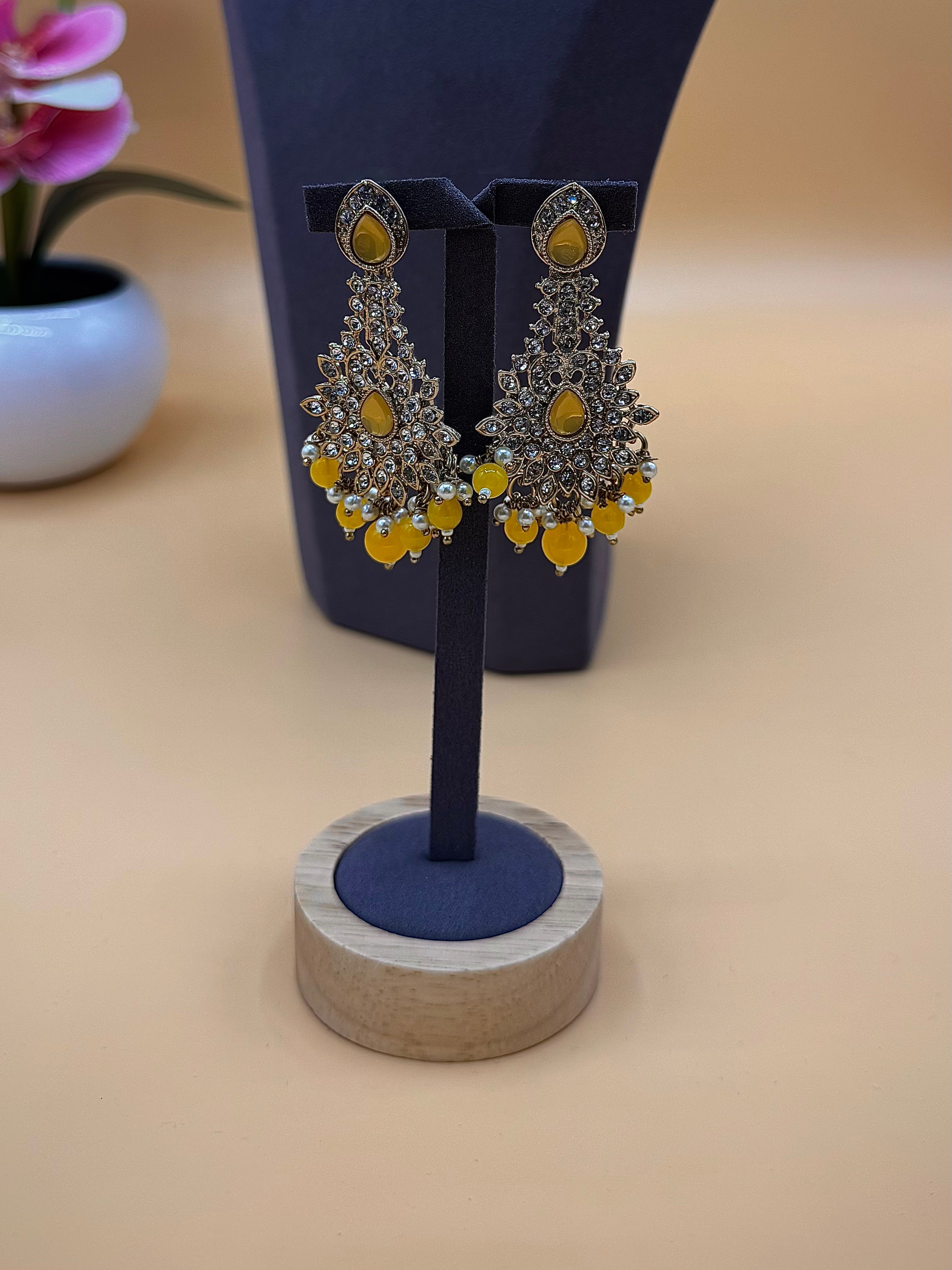 Nayra Necklace Set – Marigold Yellow