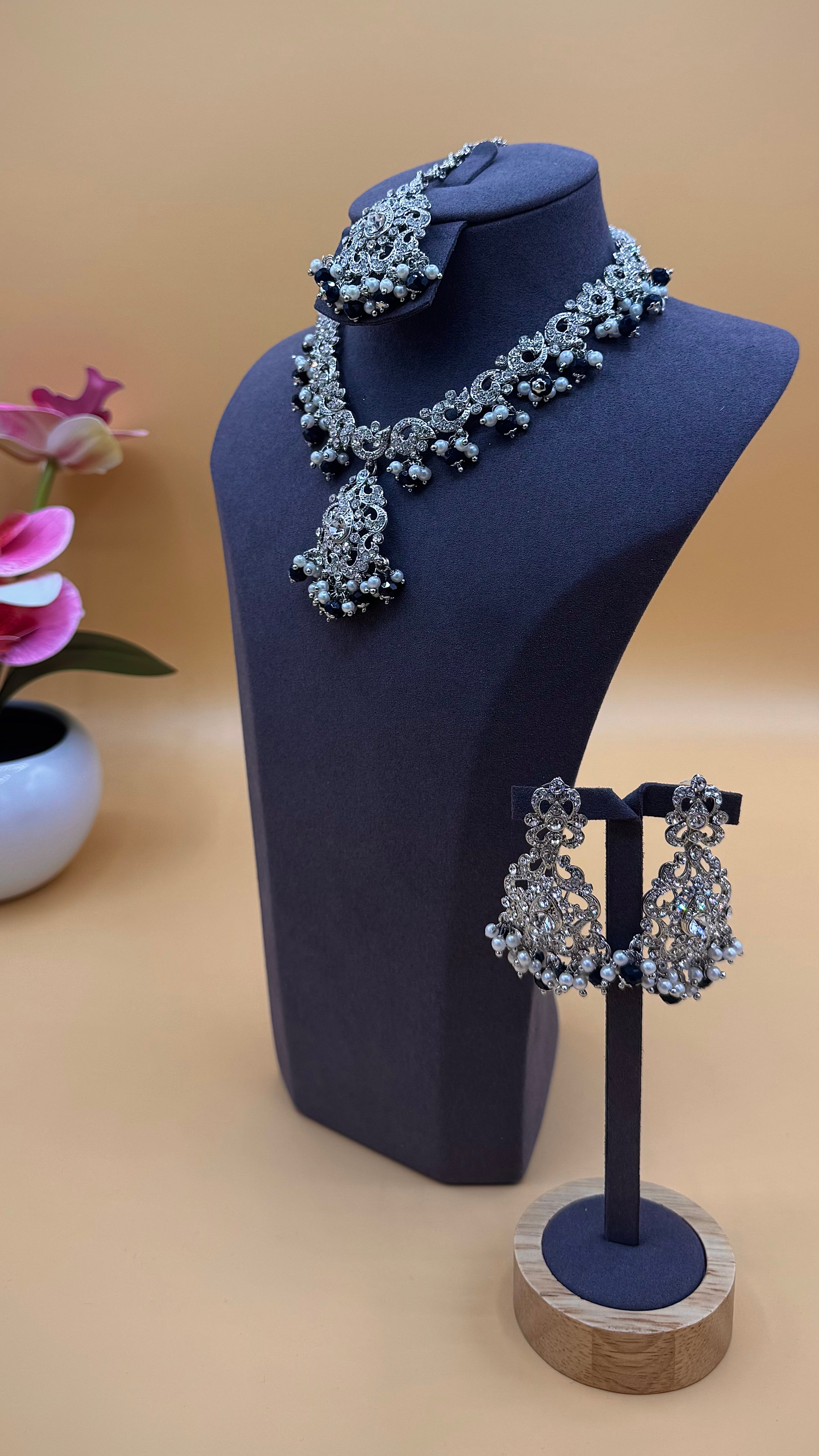 Midnight Regal Necklace Set – Midnight Blue