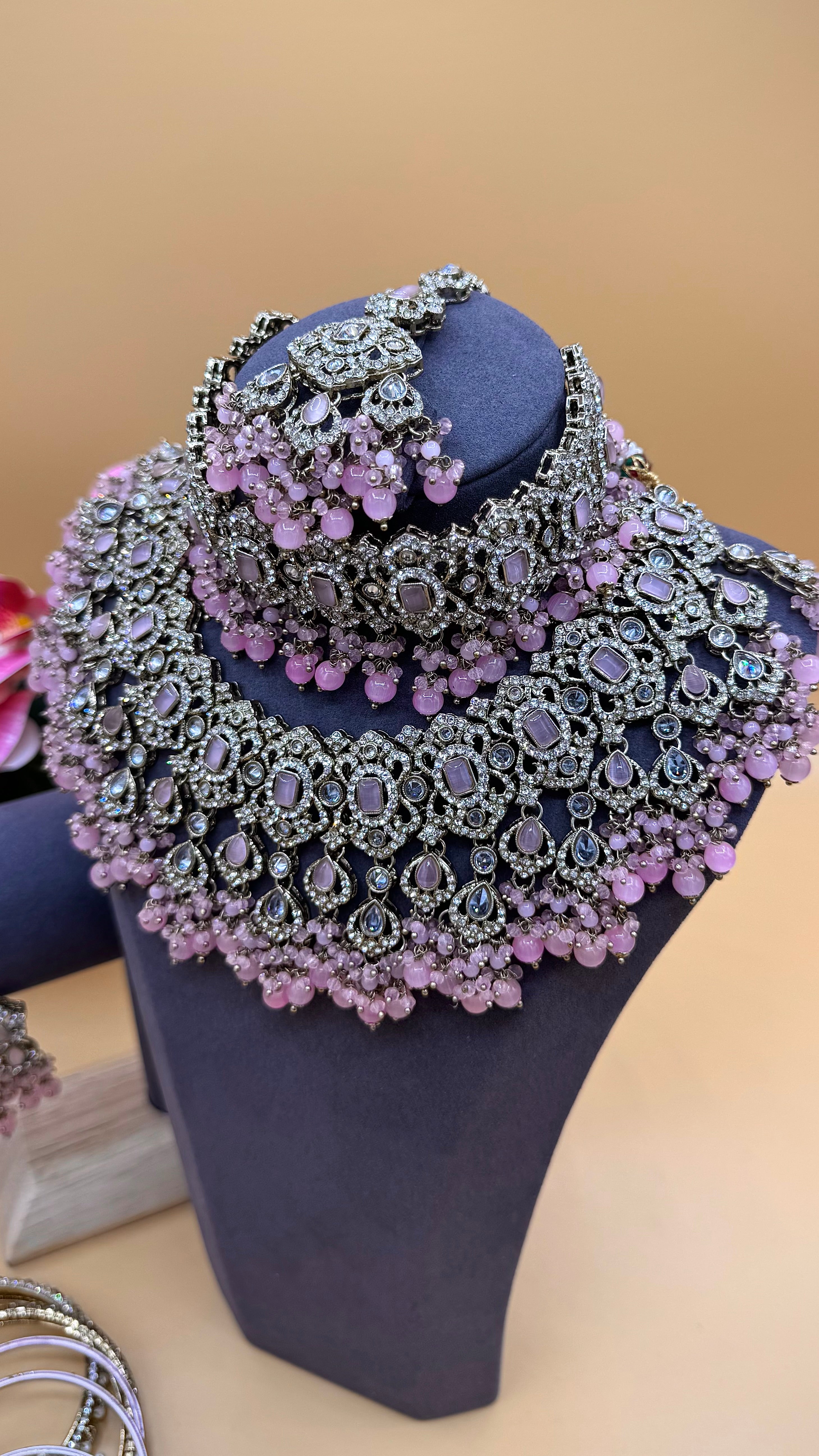 Blush Radiance Bridal Choker Set