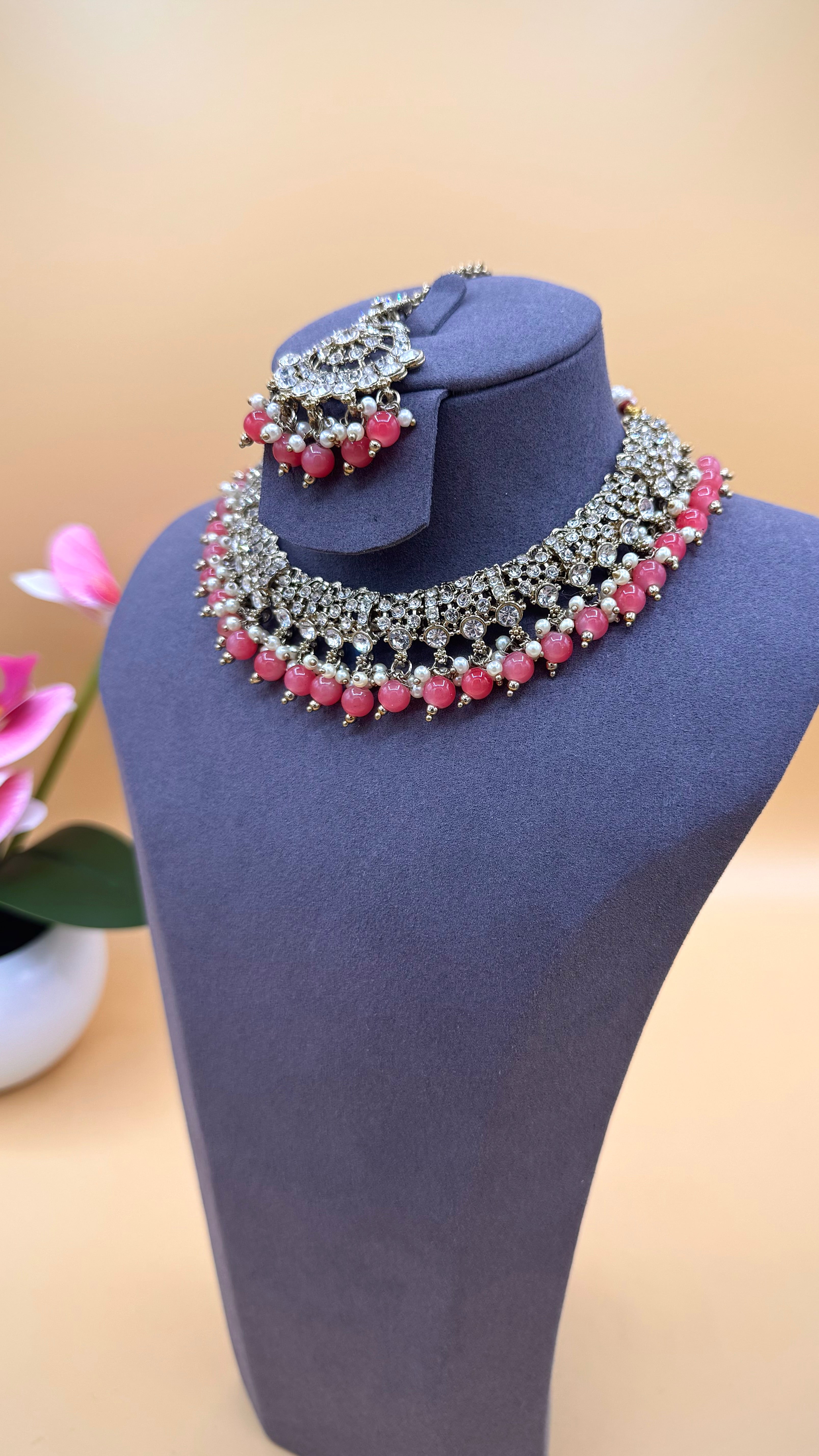 Rose Petal Elegance Necklace Set