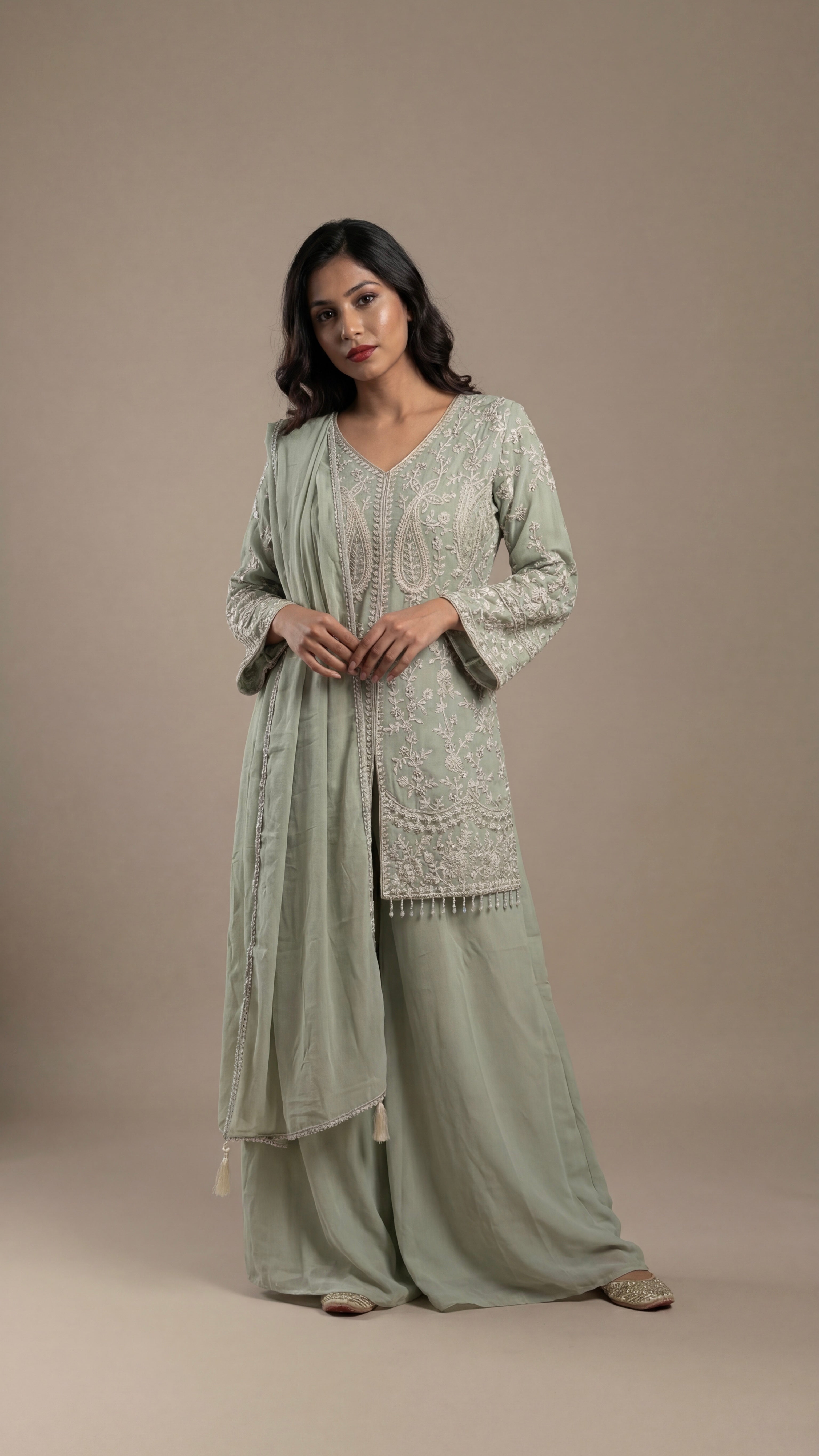 Mint Serenity Sharara Set
