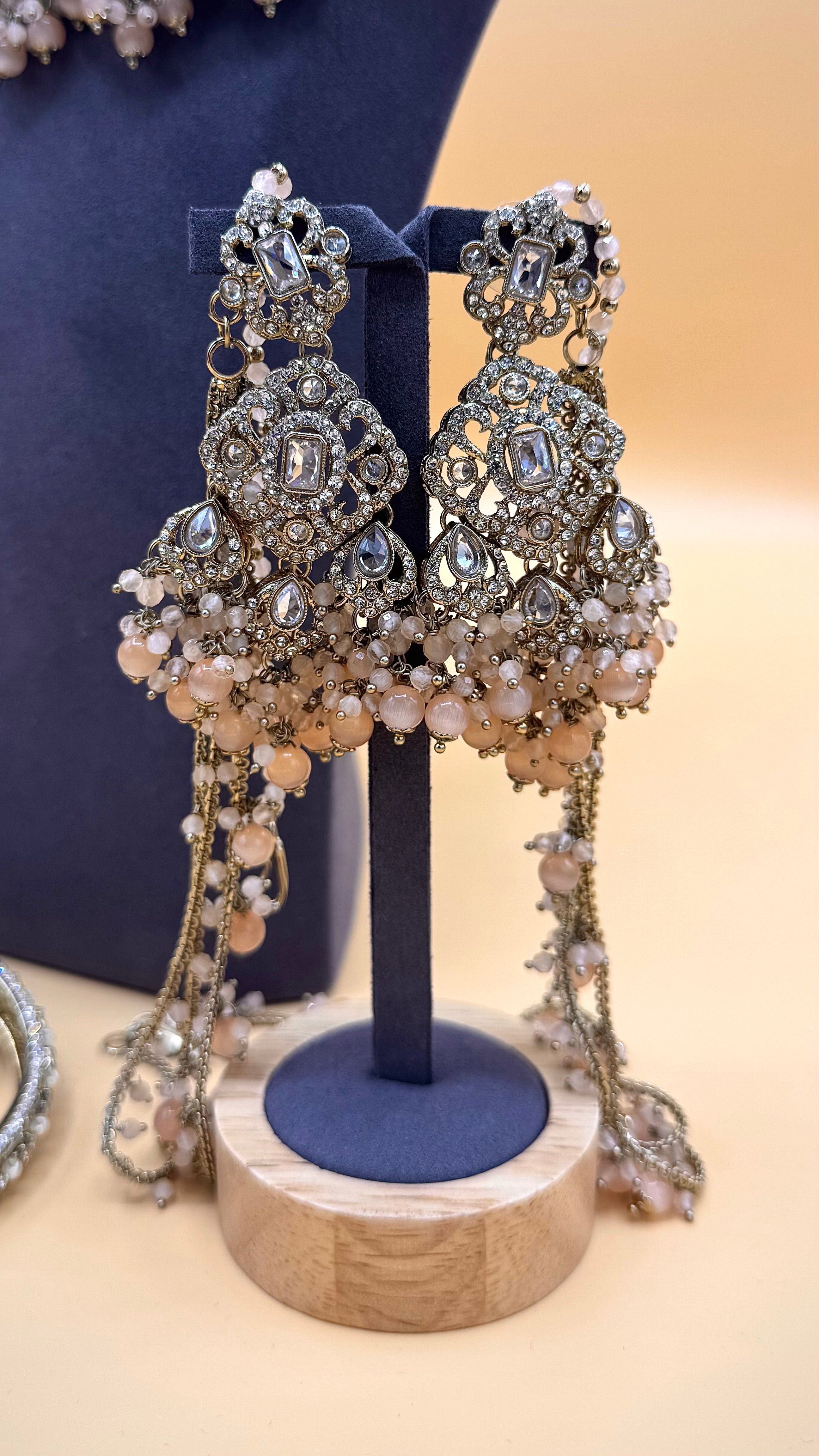 Champagne Glow Bridal Choker Set