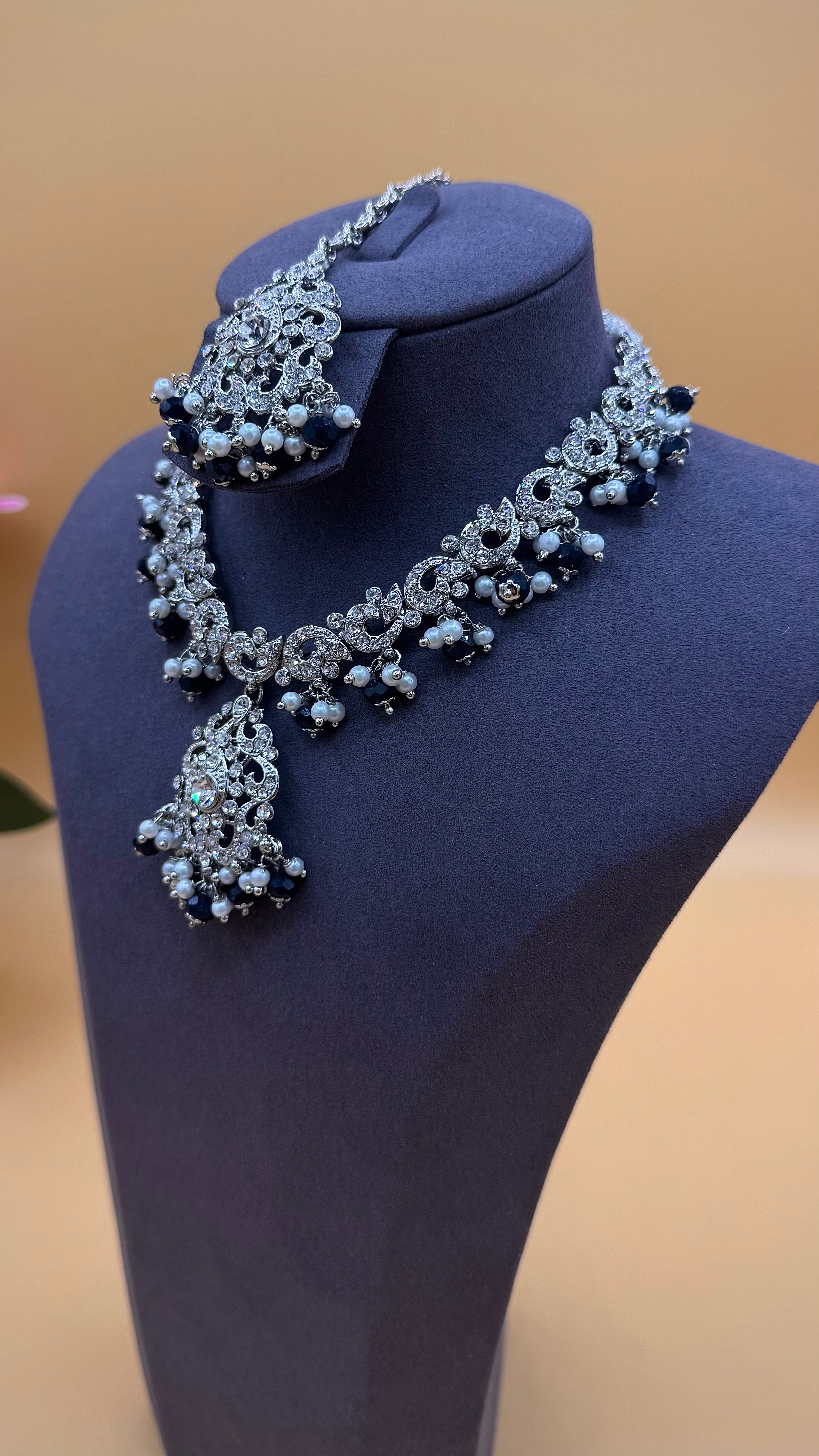 Midnight Regal Necklace Set – Midnight Blue