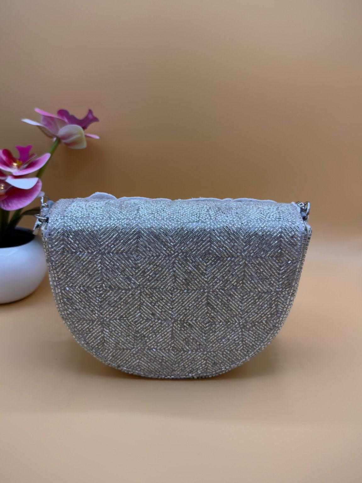 Lotus & kralen detail tas