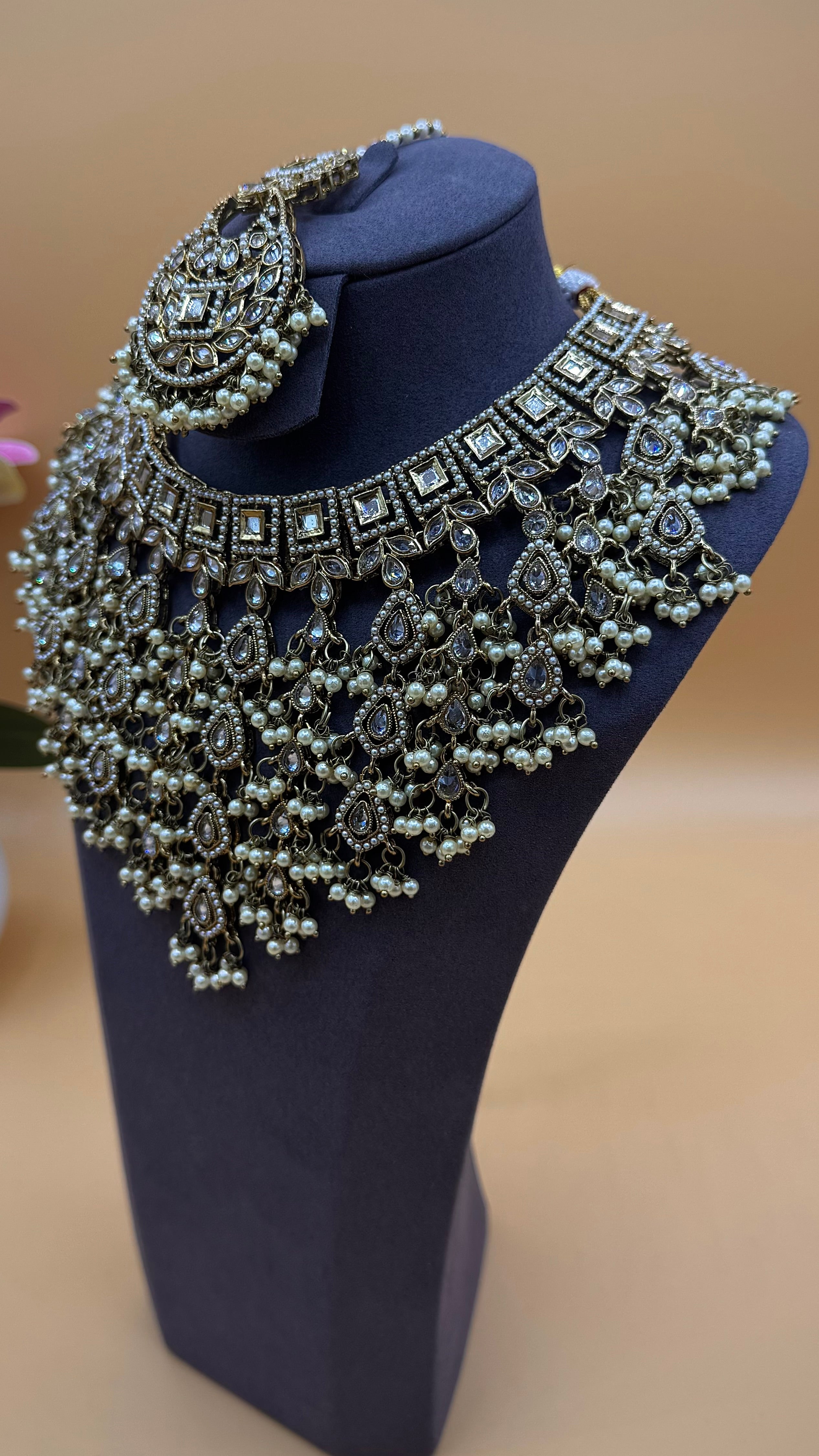 Heritage Charm Necklace Set – Antique Gold