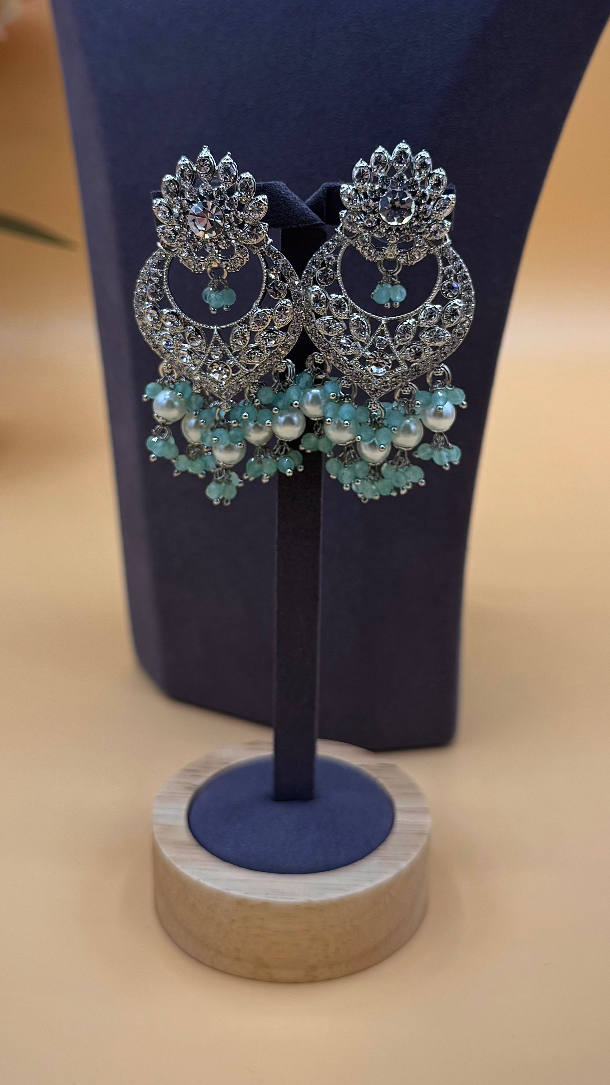 Aqua Crystal Choker Set – Light Blue