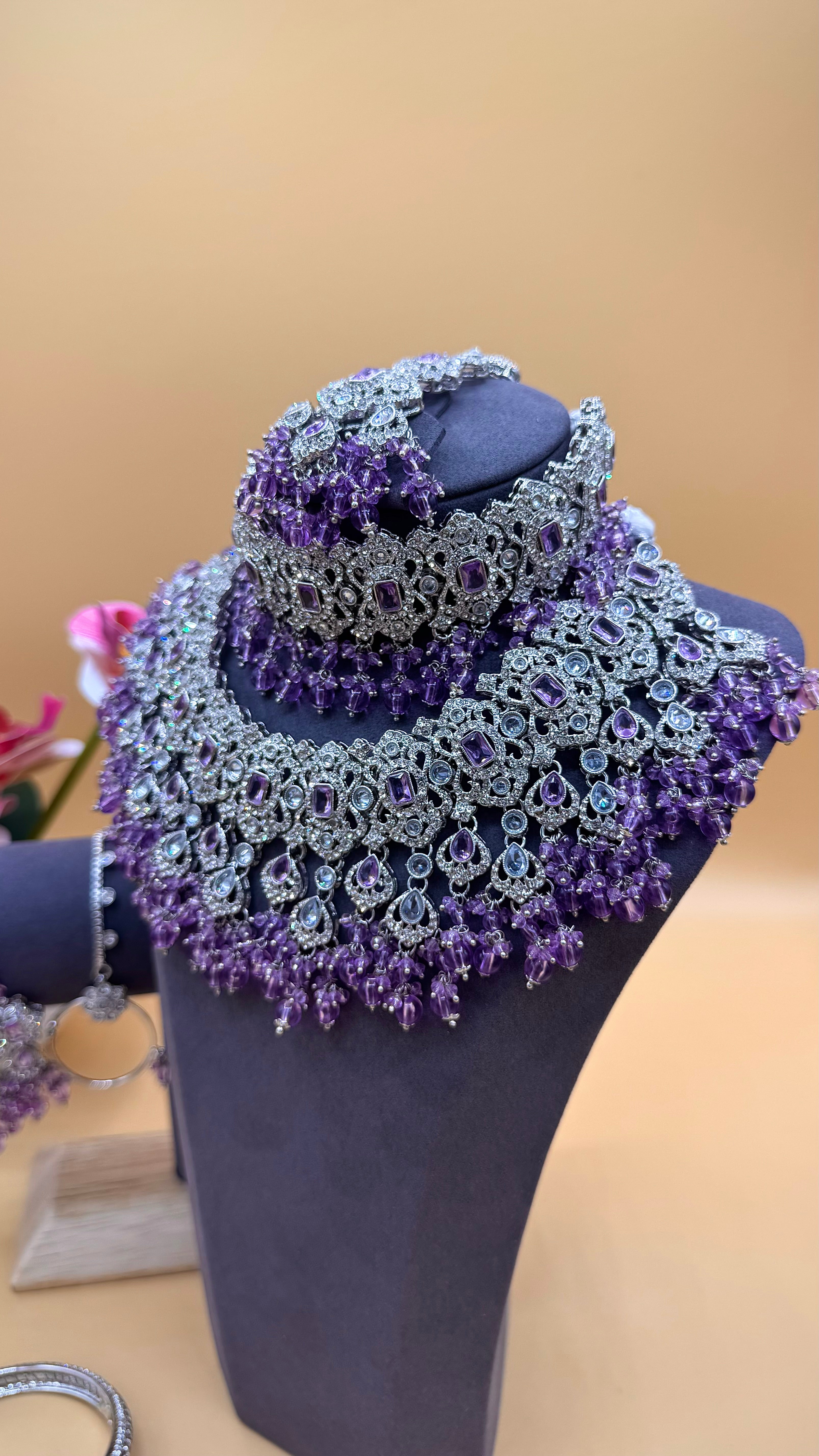 Amethyst Royale Bridal Choker Set