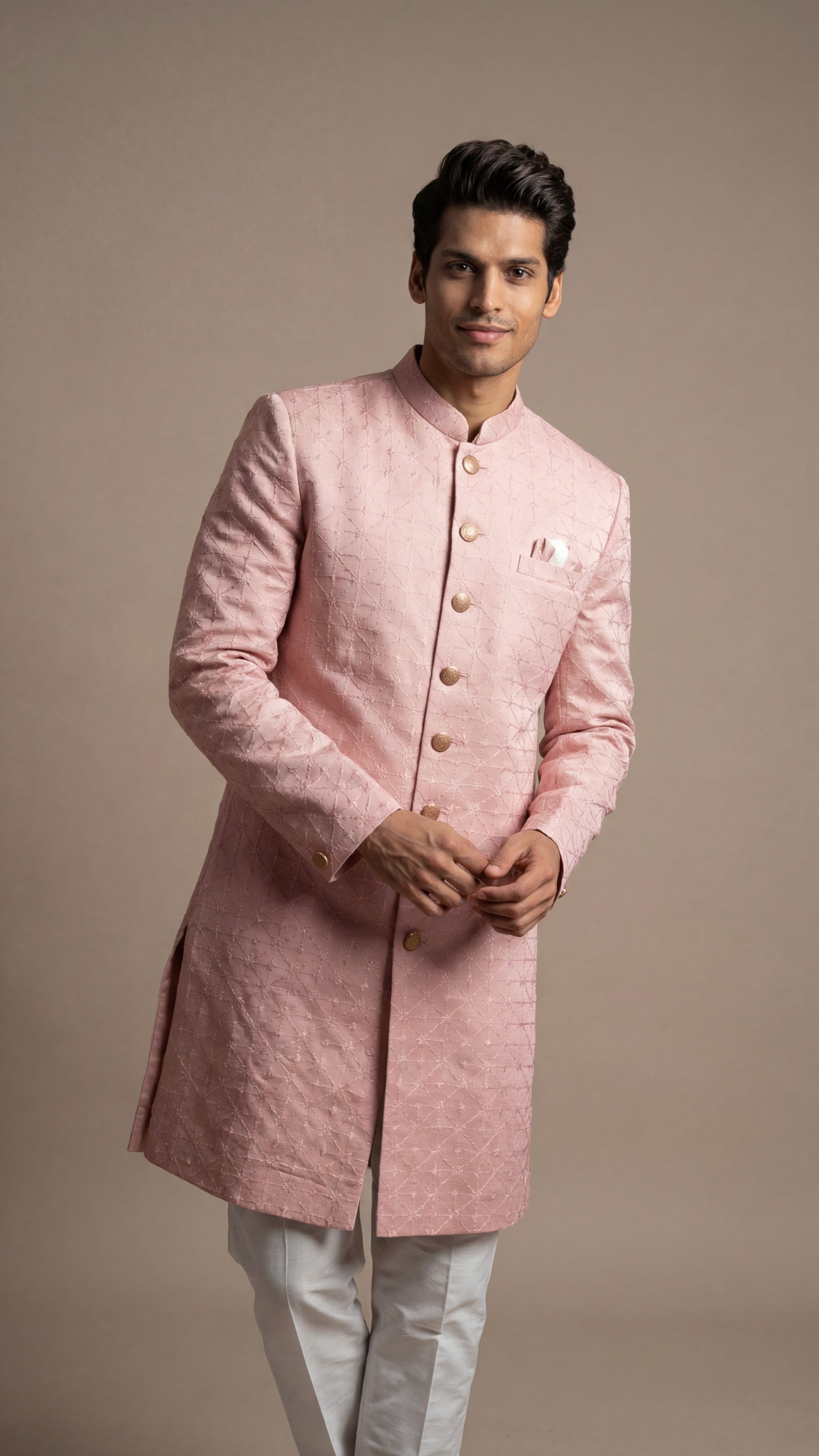 Dusty Rose Royal Sherwani Set