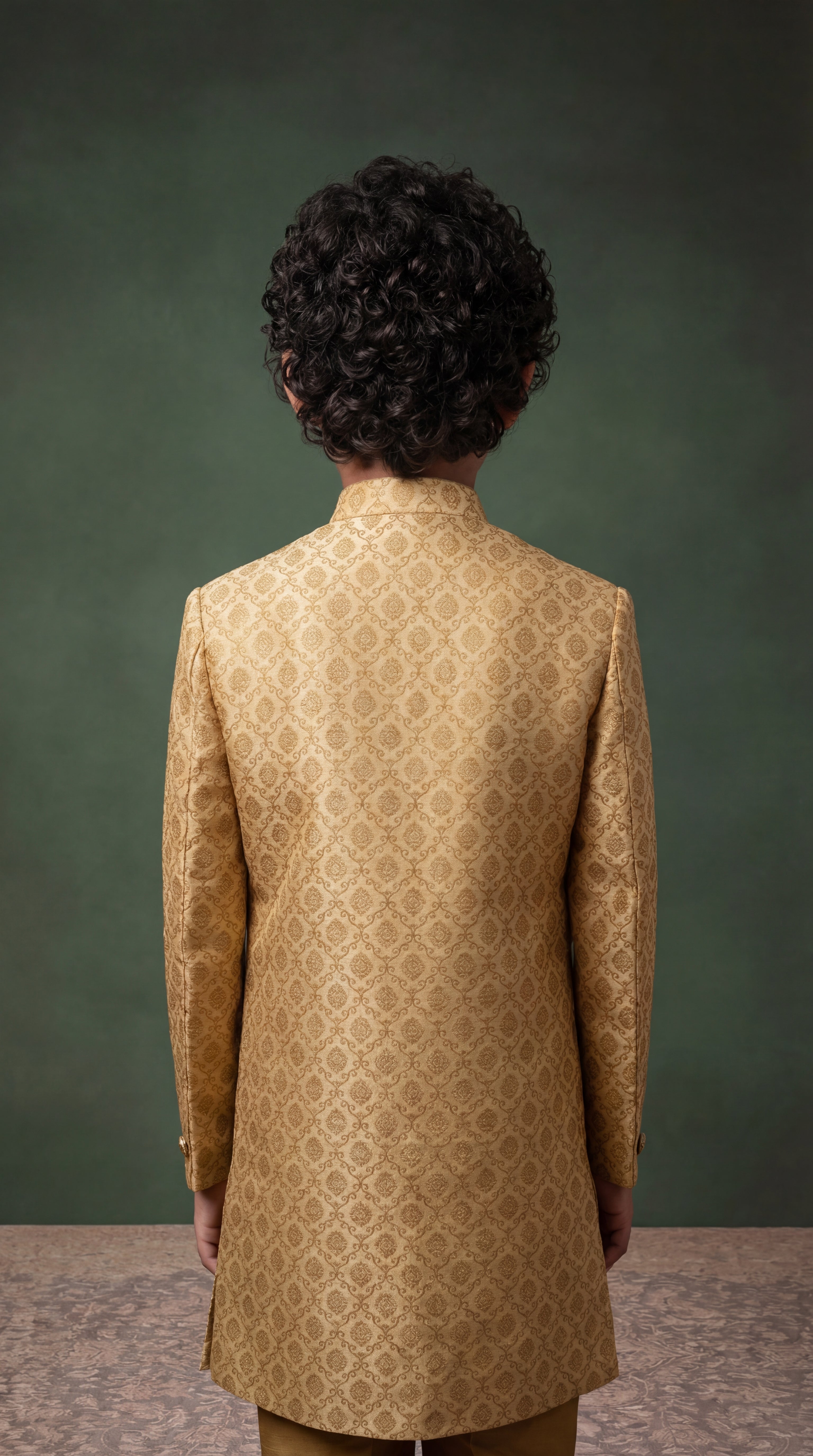 Golden Prince Sherwani Set for boys