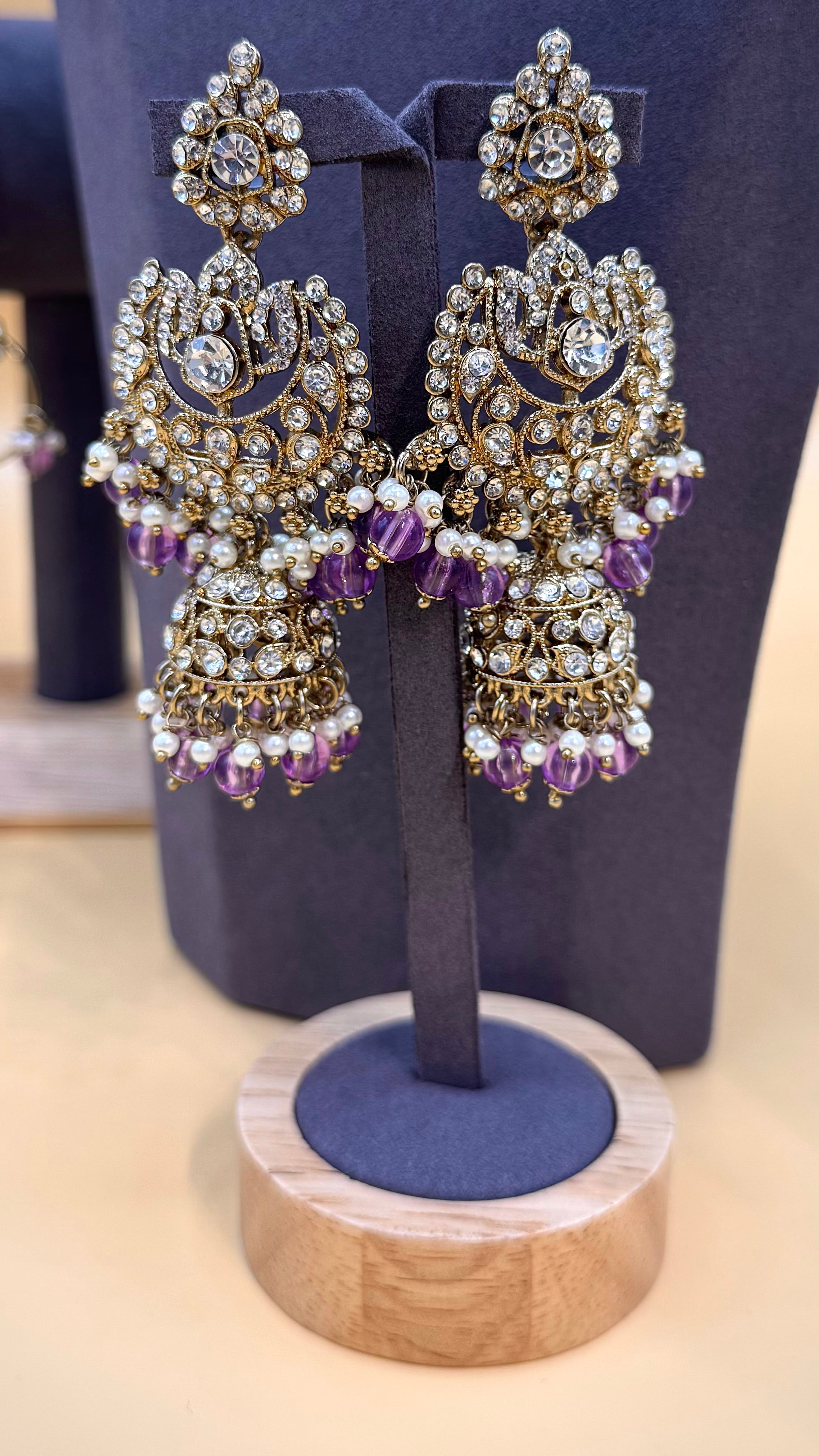 Lavender Meher bridal Necklace Set