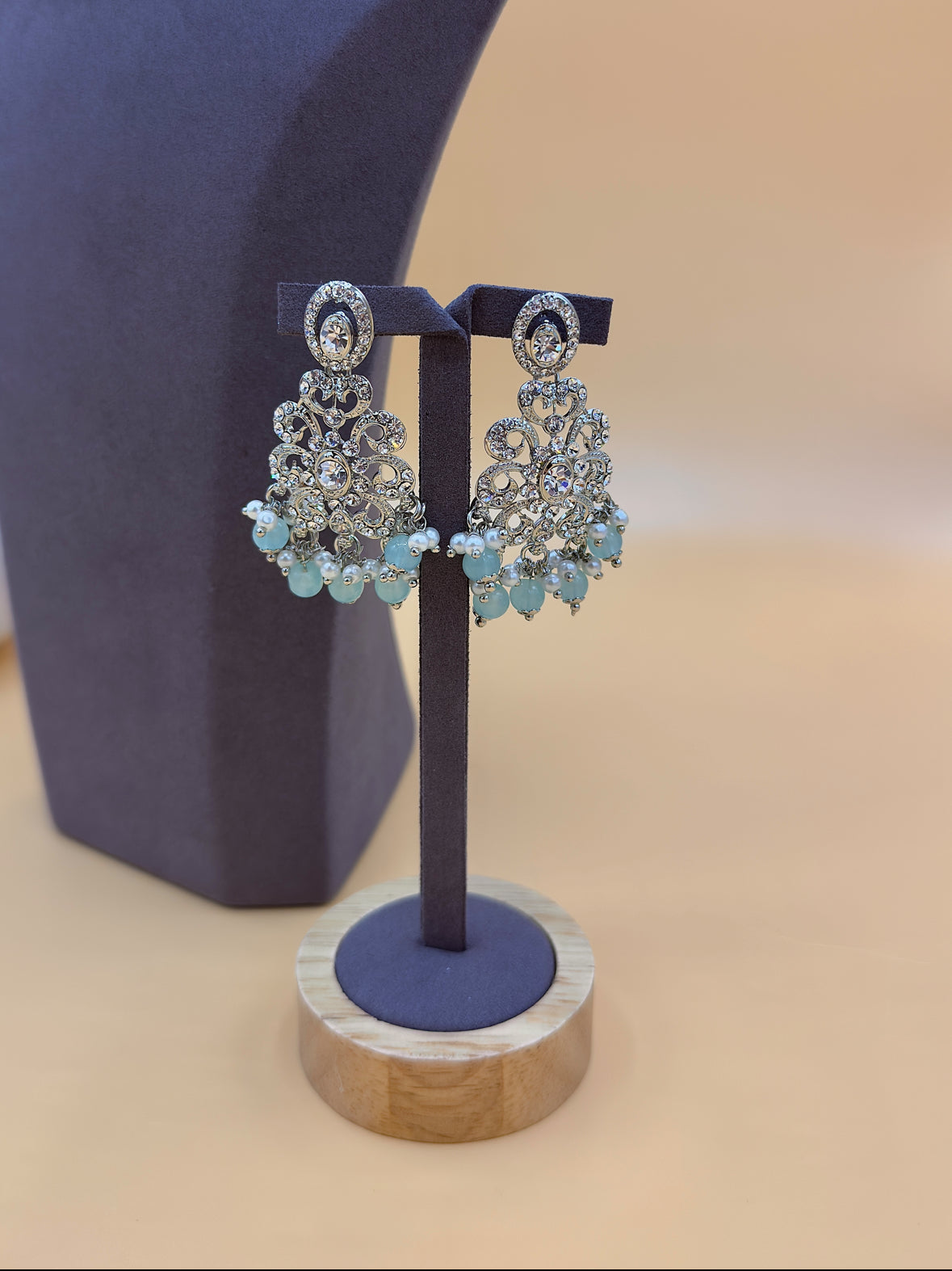 Aqua kettingset – blauw