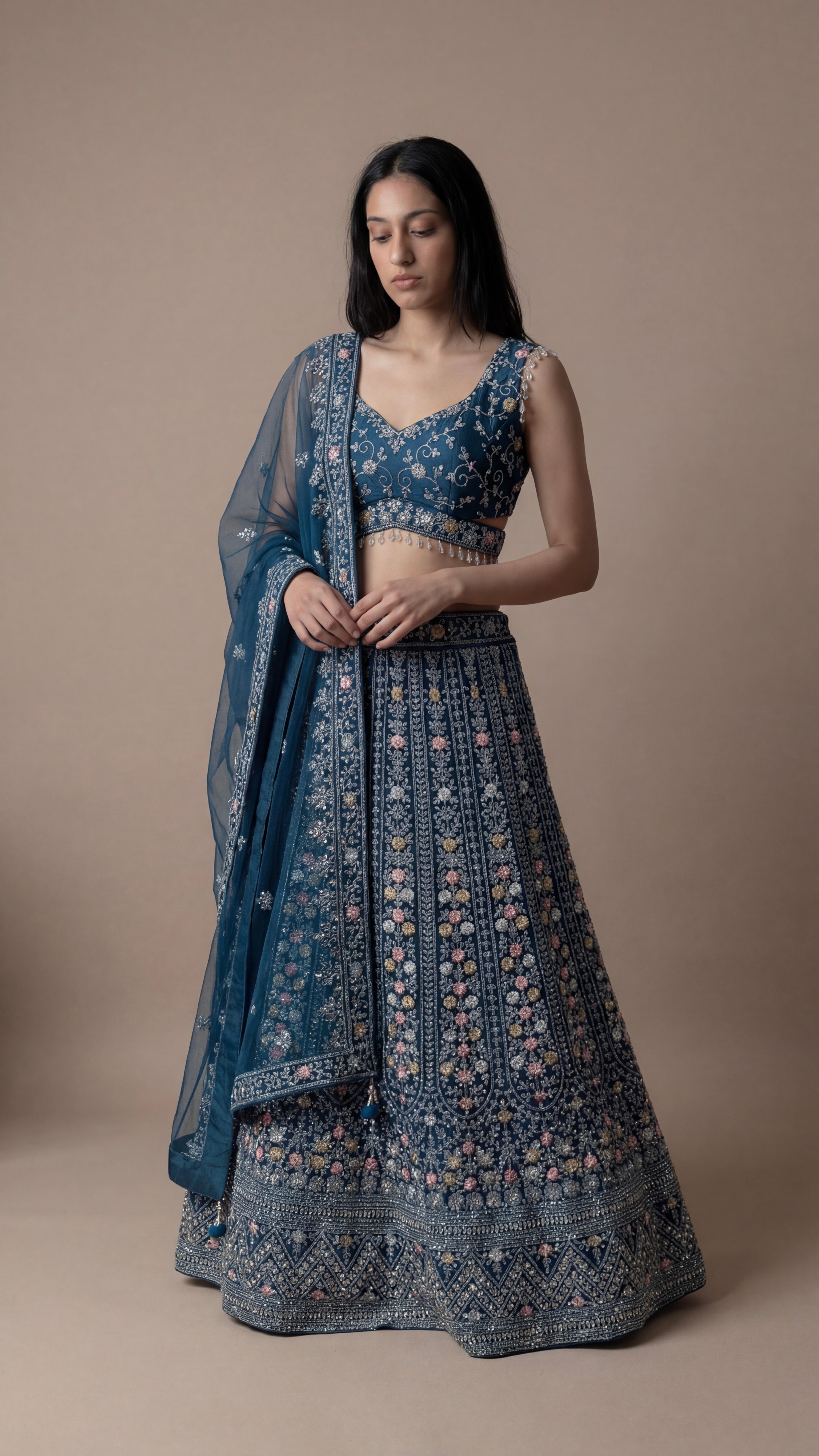 Teal Noorika Lehenga Set