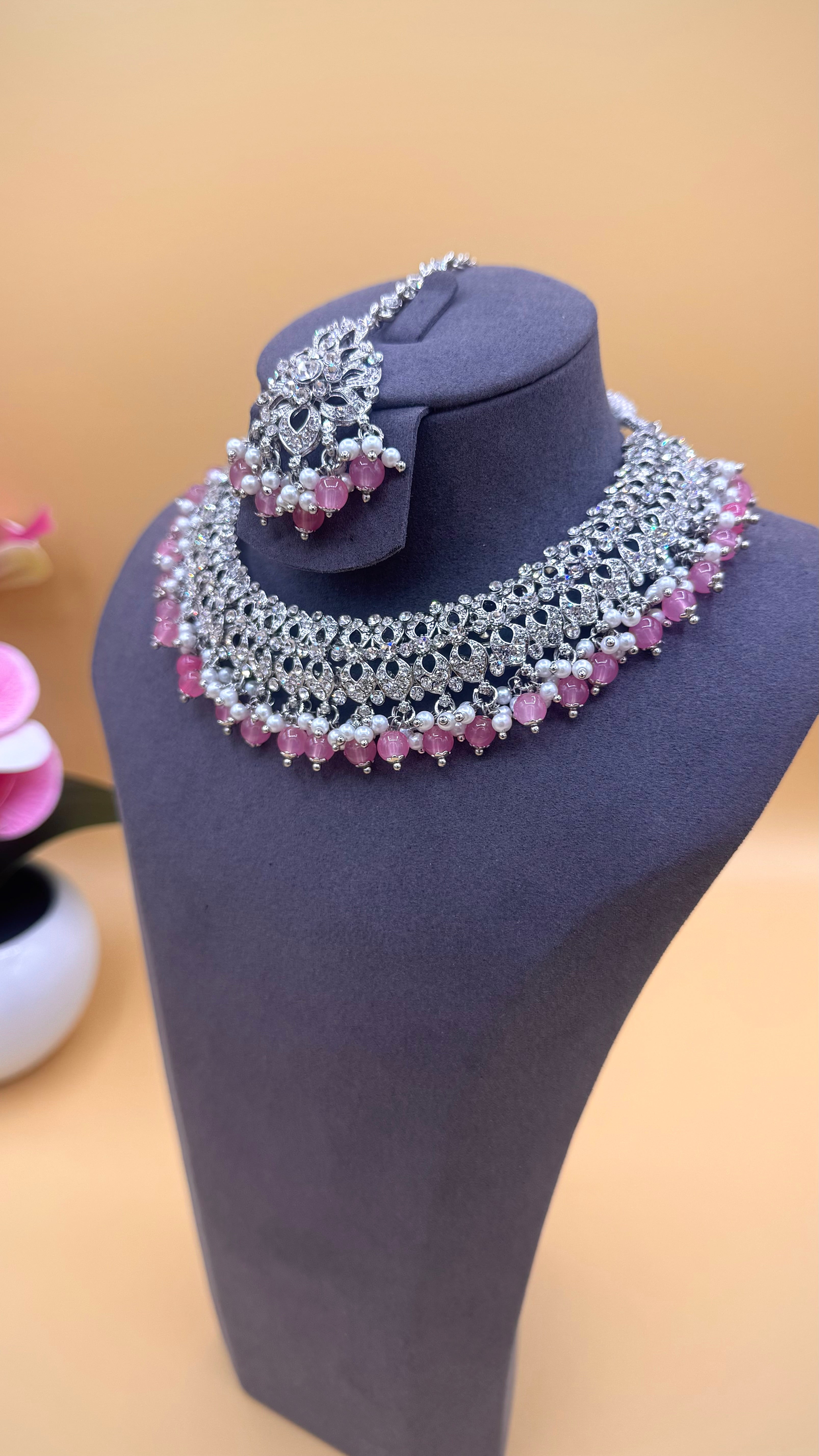 Rose Pearl Dream Necklace Set