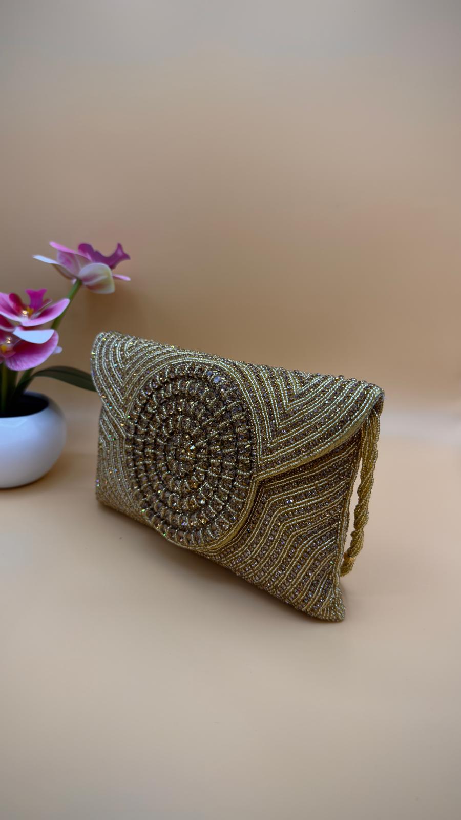 Floral & Mirror Sequin Bag