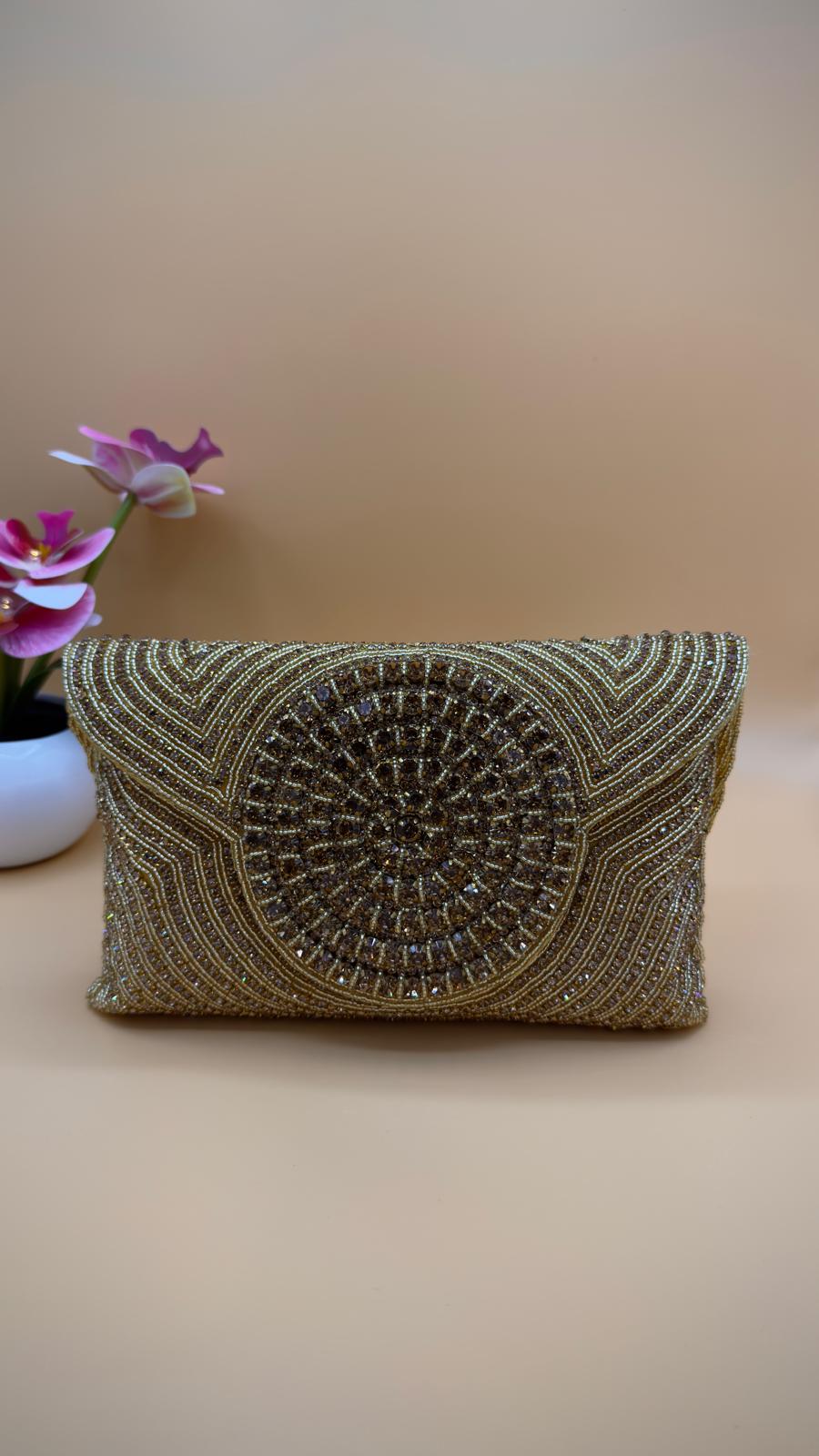 Floral & Mirror Sequin Bag