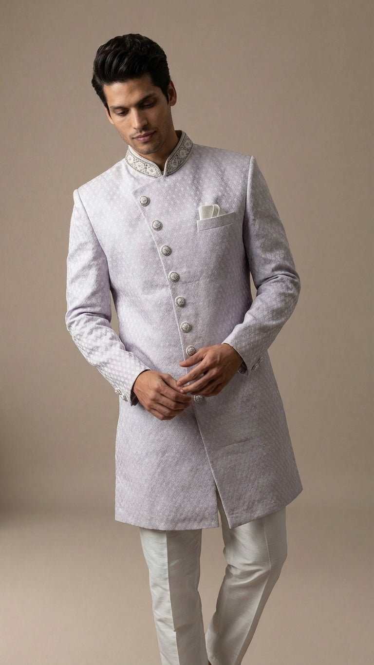 Soft Pink Luxe Sherwani Set