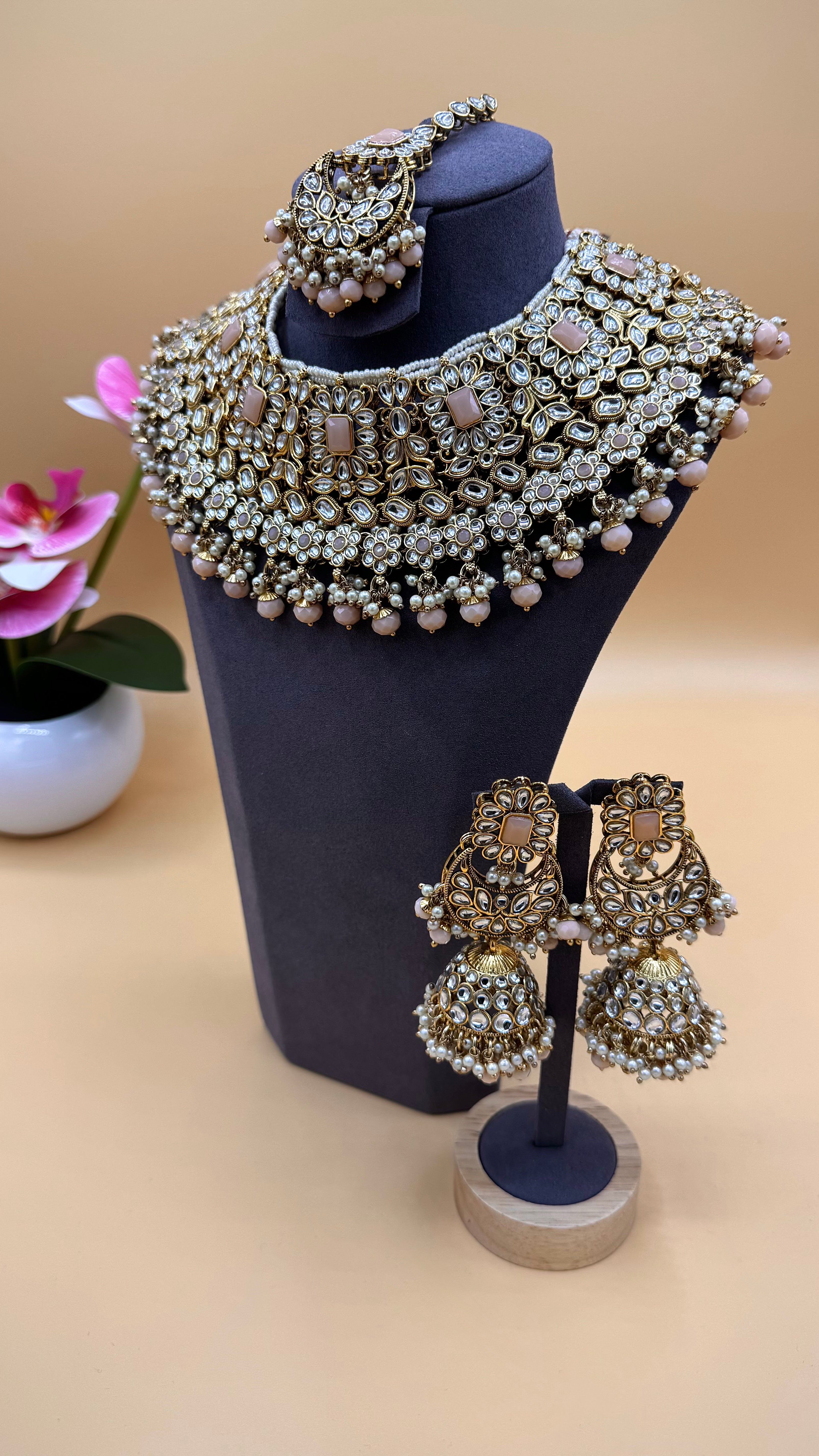 Blush Gold Necklace Set