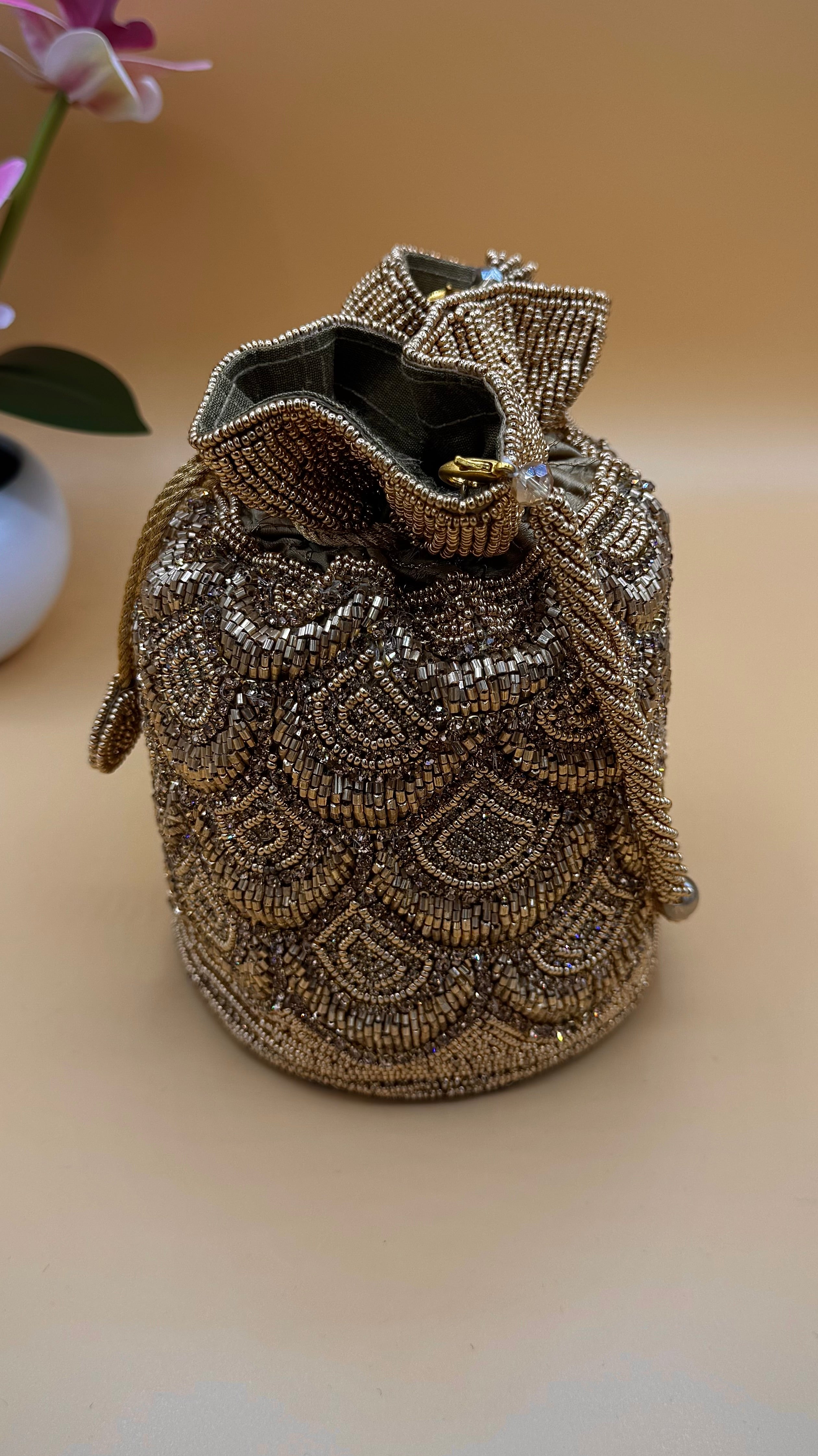 Golden Cascade Potli