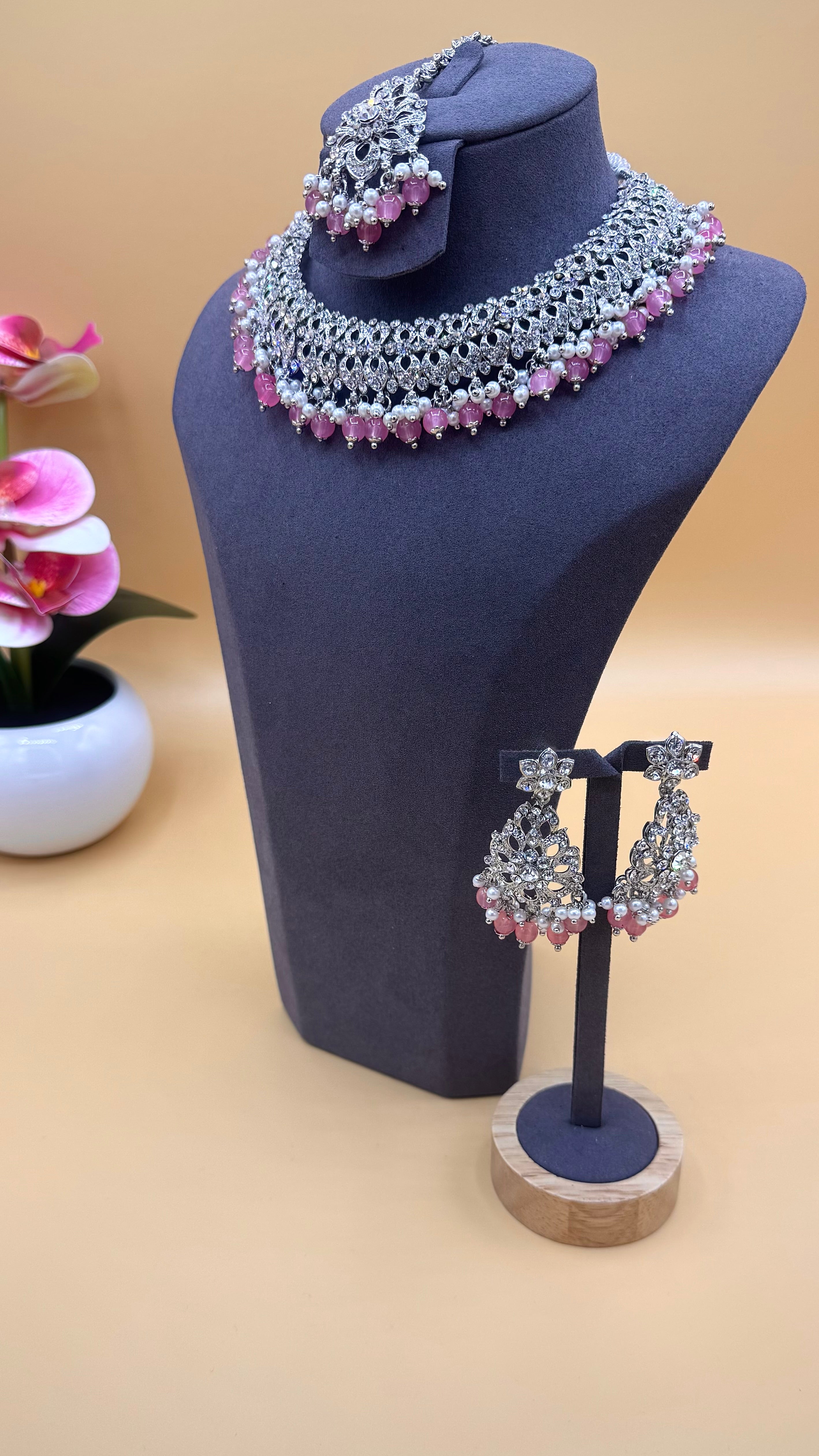 Rose Pearl Dream Necklace Set