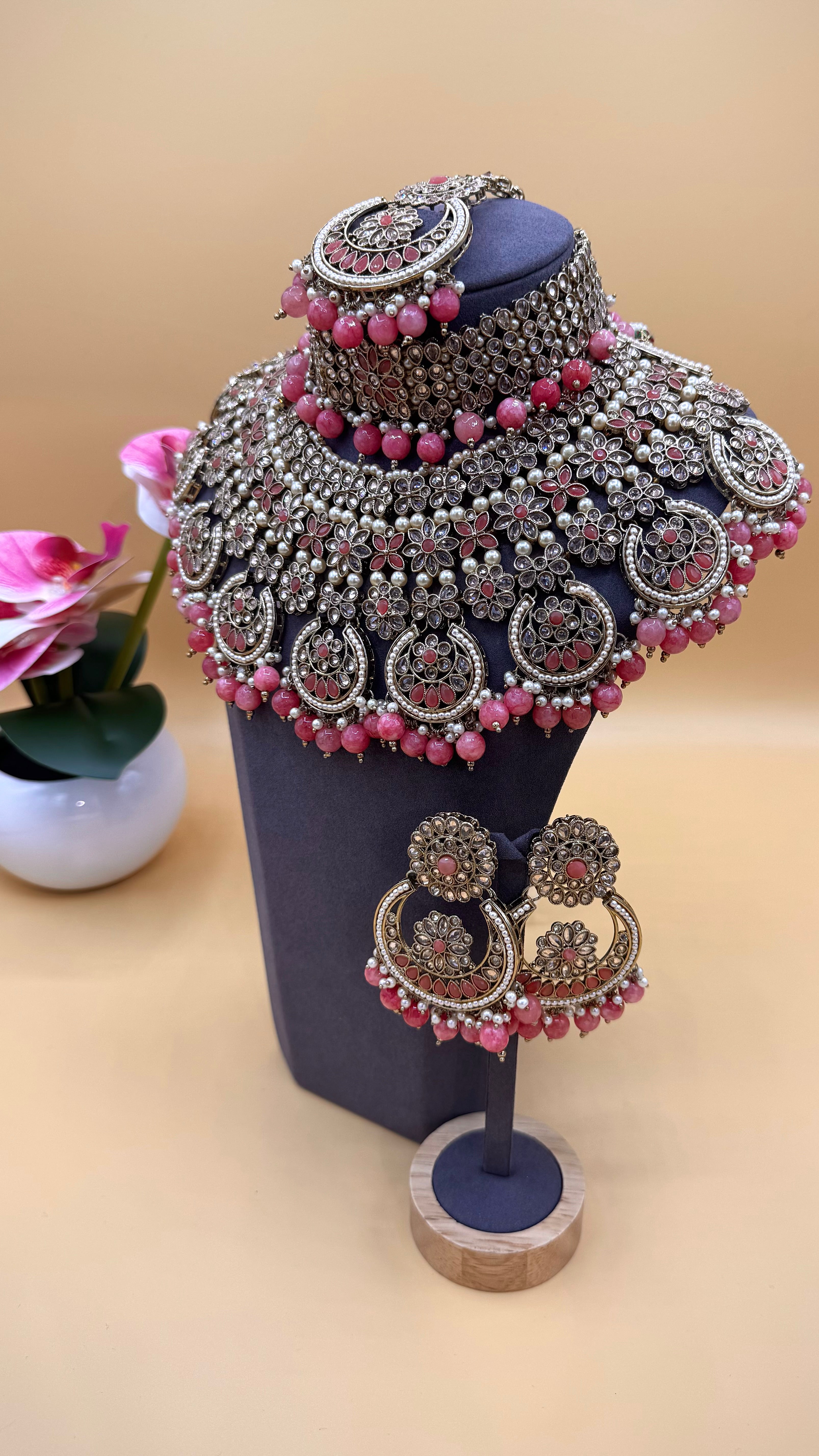 Blush Chandni bridal Necklace Set