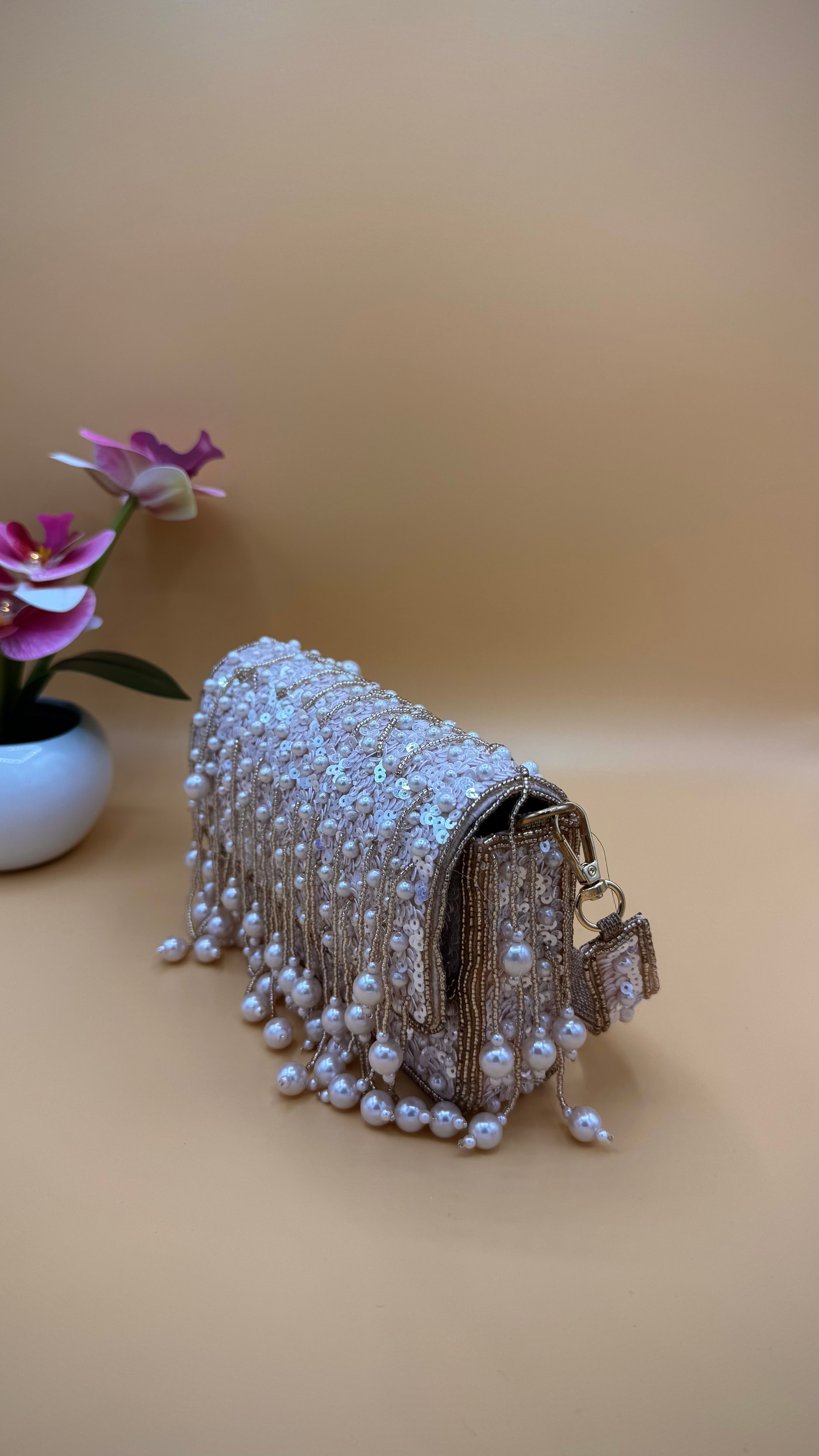 Pearl & Sequin Tassel Bag